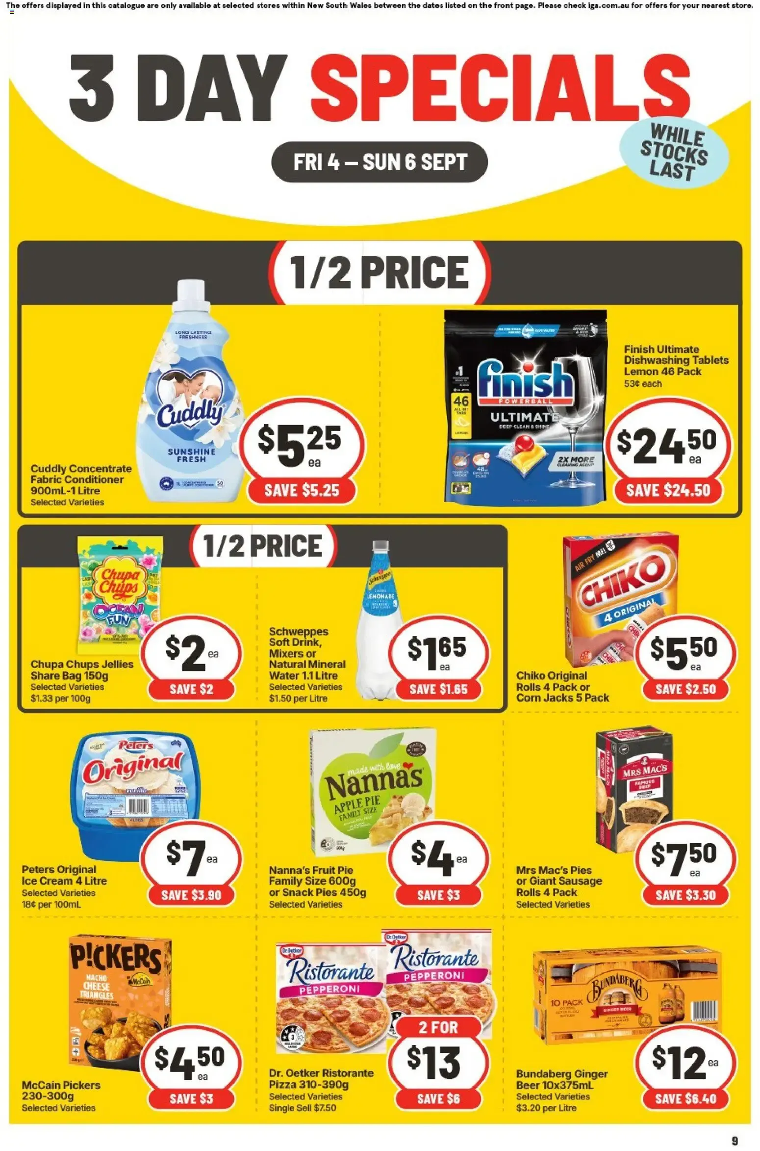 3 DAY SPECIALS - Catalogue valid from 4 September to 6 September 2026 - page 1