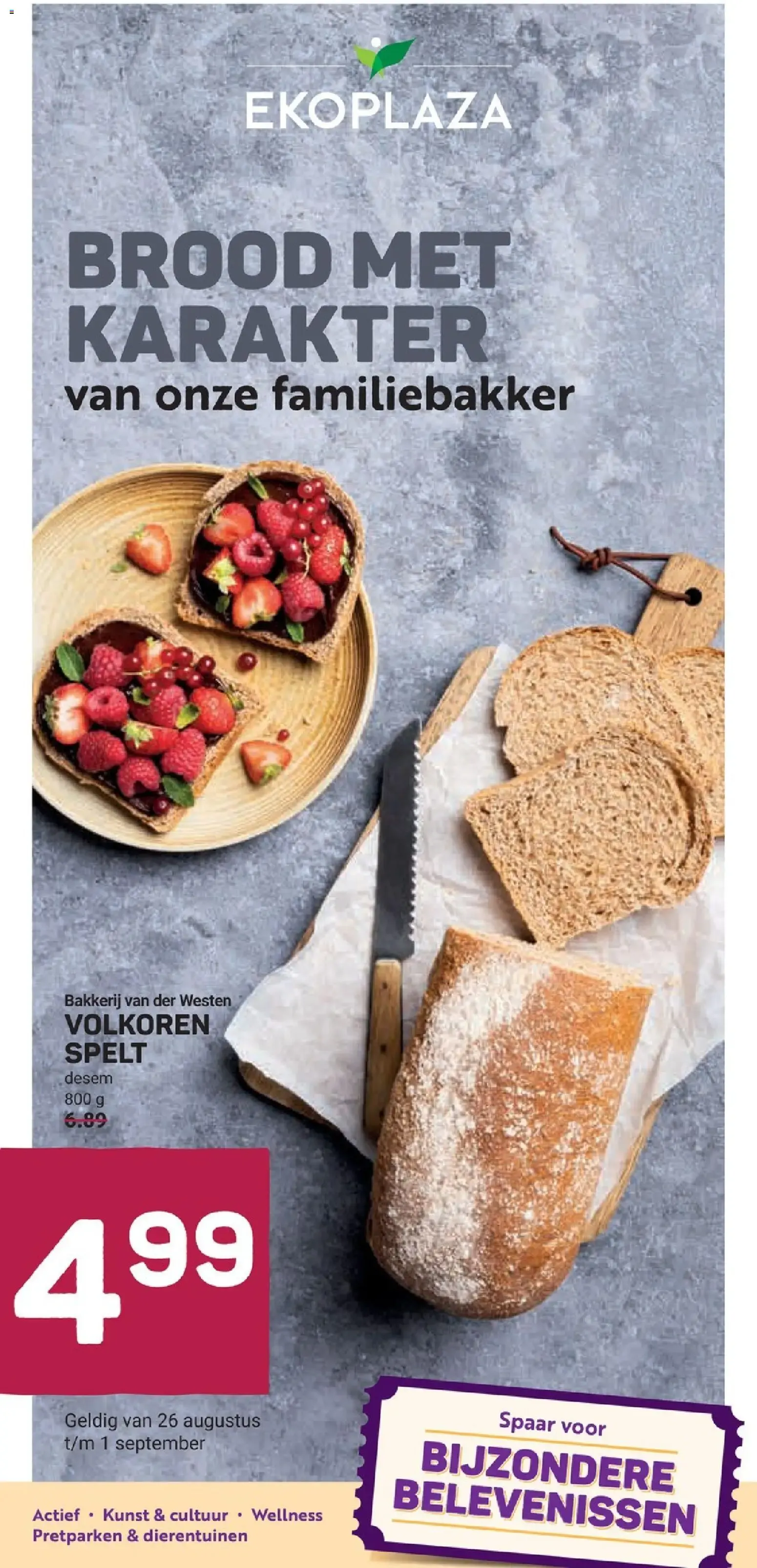 Ekoplaza: Brood met karakter de nuestro panadero familiar van 26 augustus tot 1 september 2026 - Folder pagina 1
