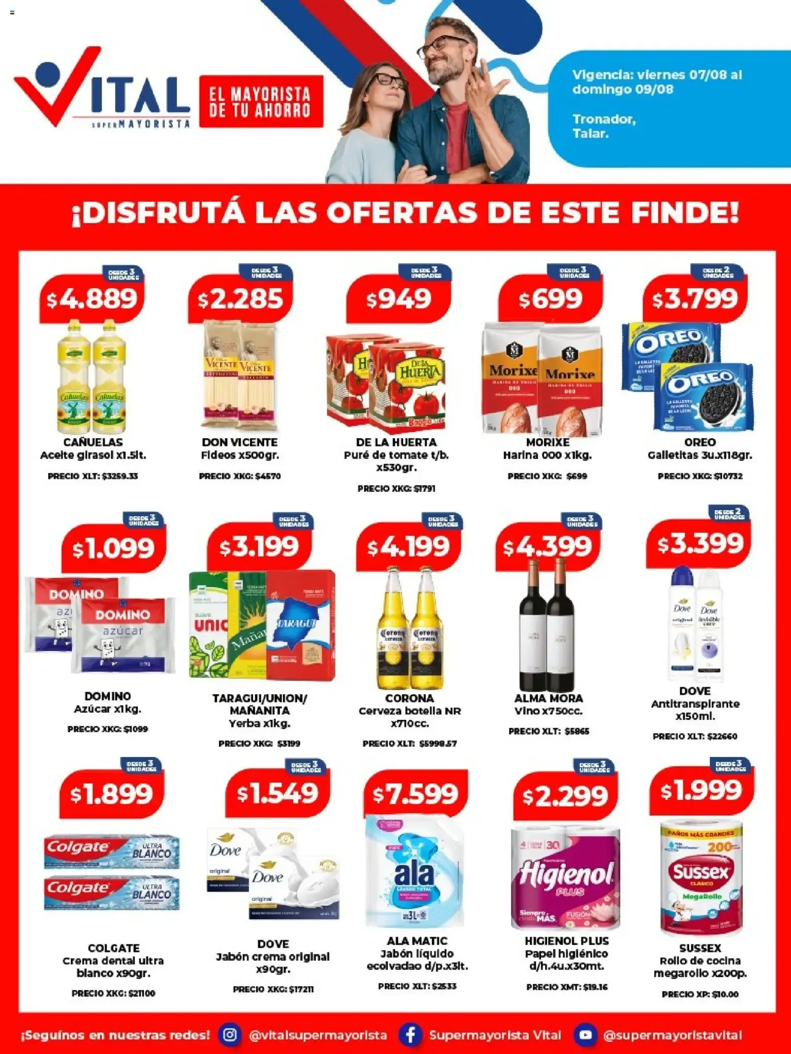 Ofertas de Vital - Ofertas fin Talar || del 07/08/2026 - 09/08/2026 || Catálogo 7 de agosto al 9 de agosto 2026 - Página 1 del catálogo