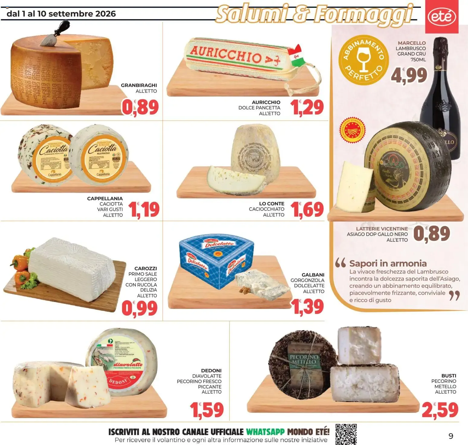 Eté volantino dal 01/09/2026 - online Offerte da 1 settembre a 10 settembre di 2026 - Pagina del volantino 9