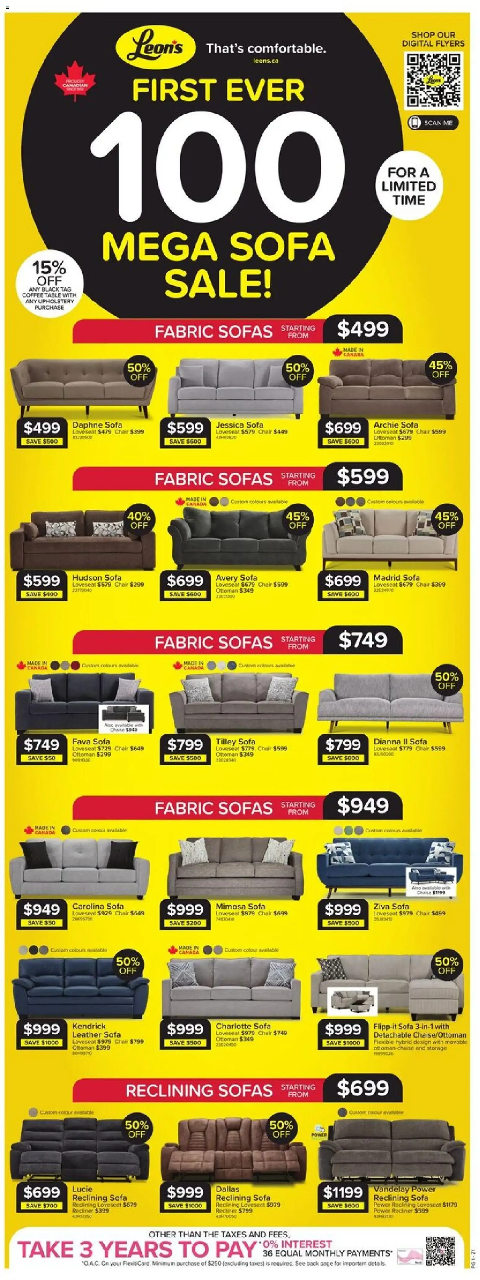 Leon's FIRST EVER MEGA SOFA SALE! from June 11 to June 24 2026 - flyer page 1