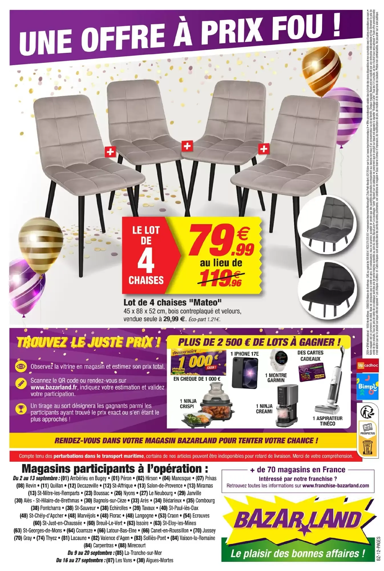 Bazarland: Aniversario a precios de regalo / Nuestras promociones du 16 septembre au 22 septembre 2024 - Catalogue page 12