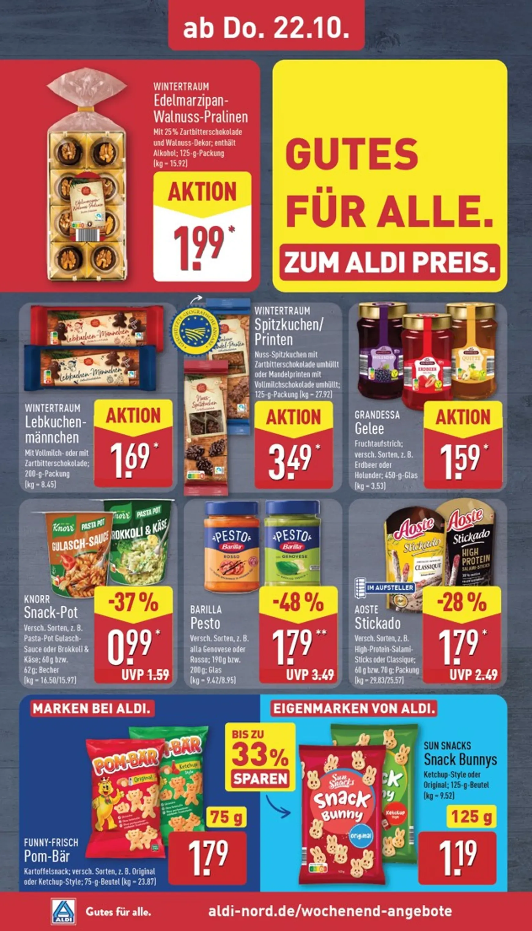 ALDI: Gutes für alle. Zum ALDI Preis. von 19. Oktober bis 24. Oktober 2026 - Prospekt seite 34