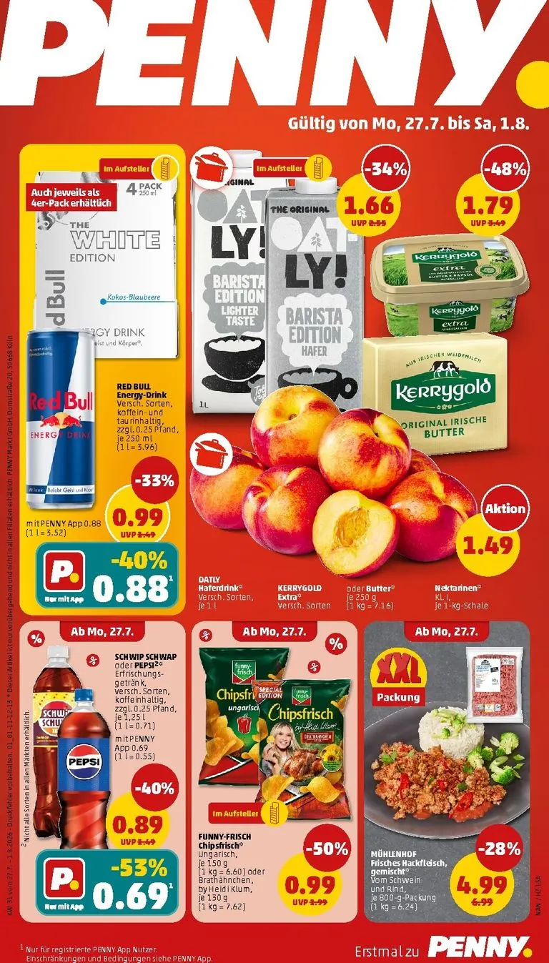 PENNY Prospekt nächste Woche – von Montag 27.07.2026 bis Samstag 01.08.2026 von 27. Juli bis 1. August 2026 - Prospekt seite 1