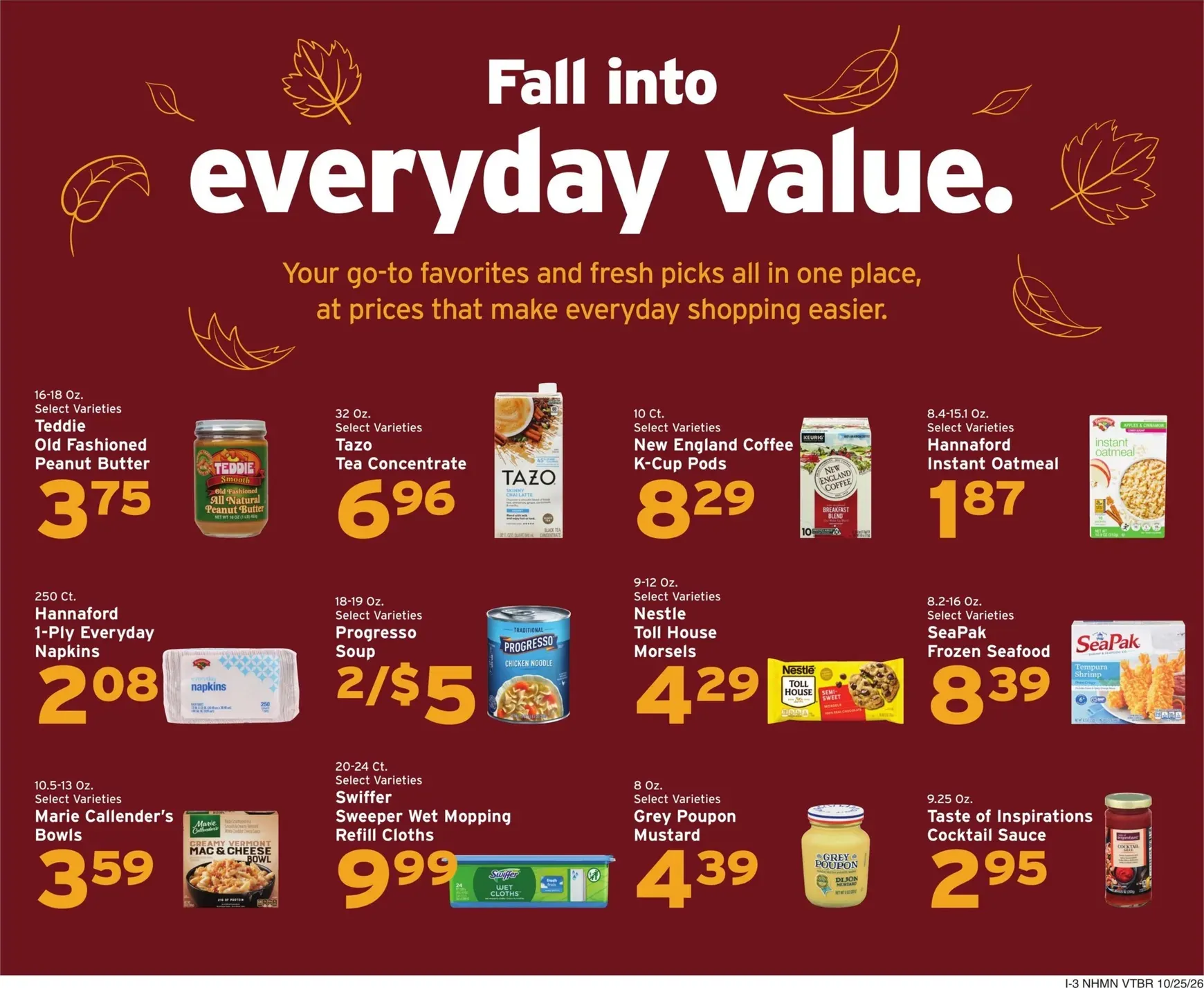 Weekly ad Hannaford Value that adds up. Fall into great prices. from October 25 to October 31 2026 - Page 11