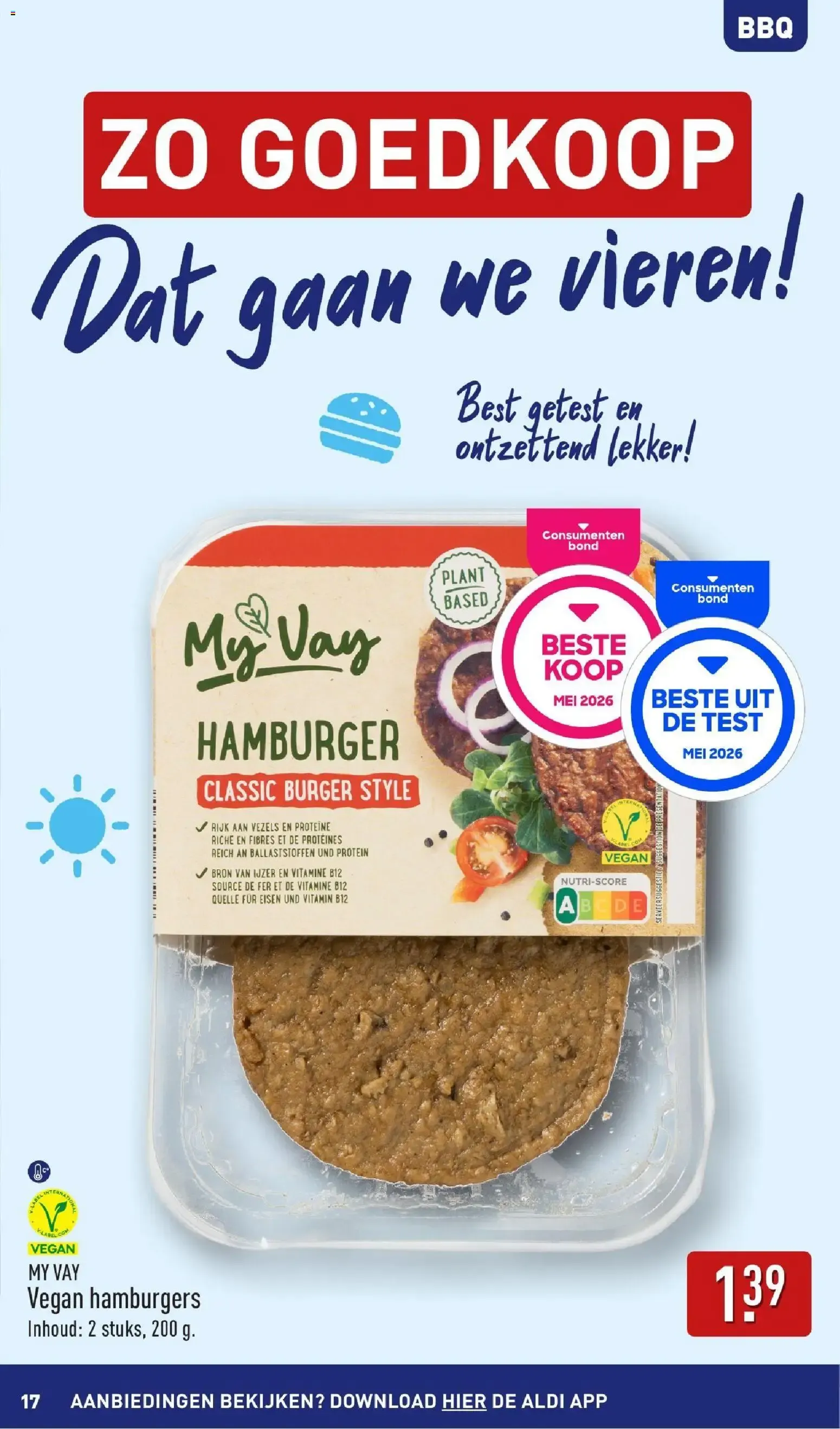 ALDI: ¡Tan barato que vamos a celebrarlo! Inspiración veraniega para BBQ. van 17 augustus tot 23 augustus 2026 - Folder pagina 17