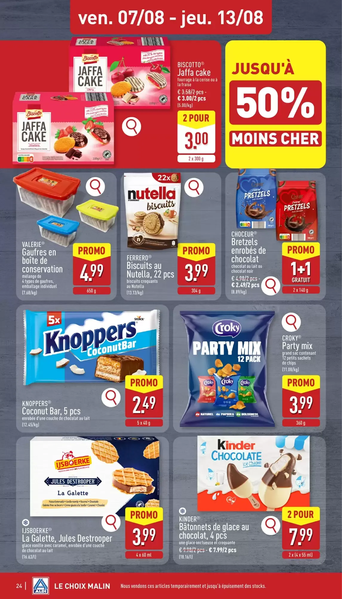 ALDI Dépliant du lun. 03/08 au sam. 08/08 inclus van 3 augustus tot 8 augustus 2026 - folder pagina 24