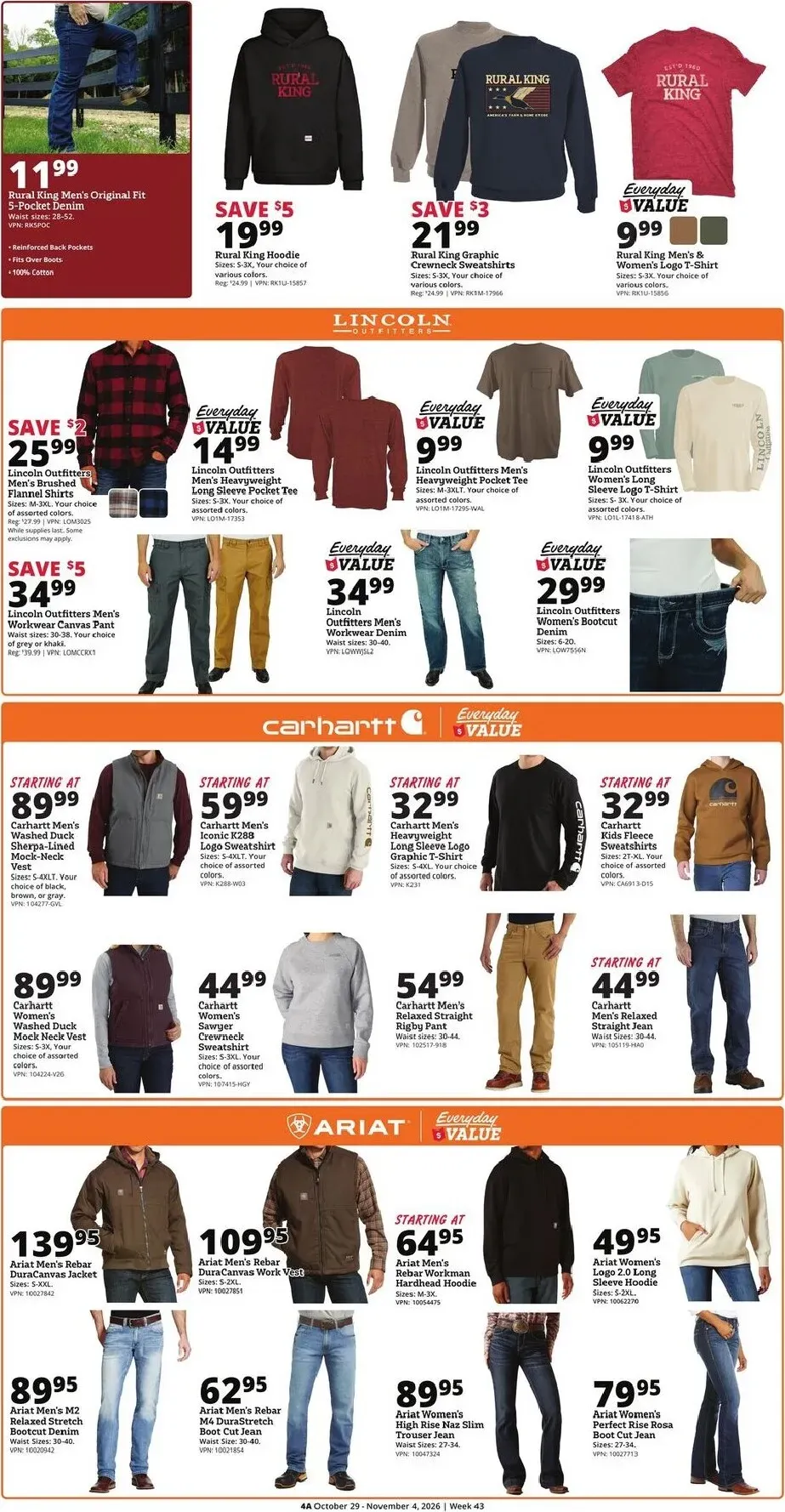Weekly ad Current Rural King leaflet valid from Thursday 10/29/2026 to Wednesday 11/04/2026 from October 29 to November 4 2026 - Page 4