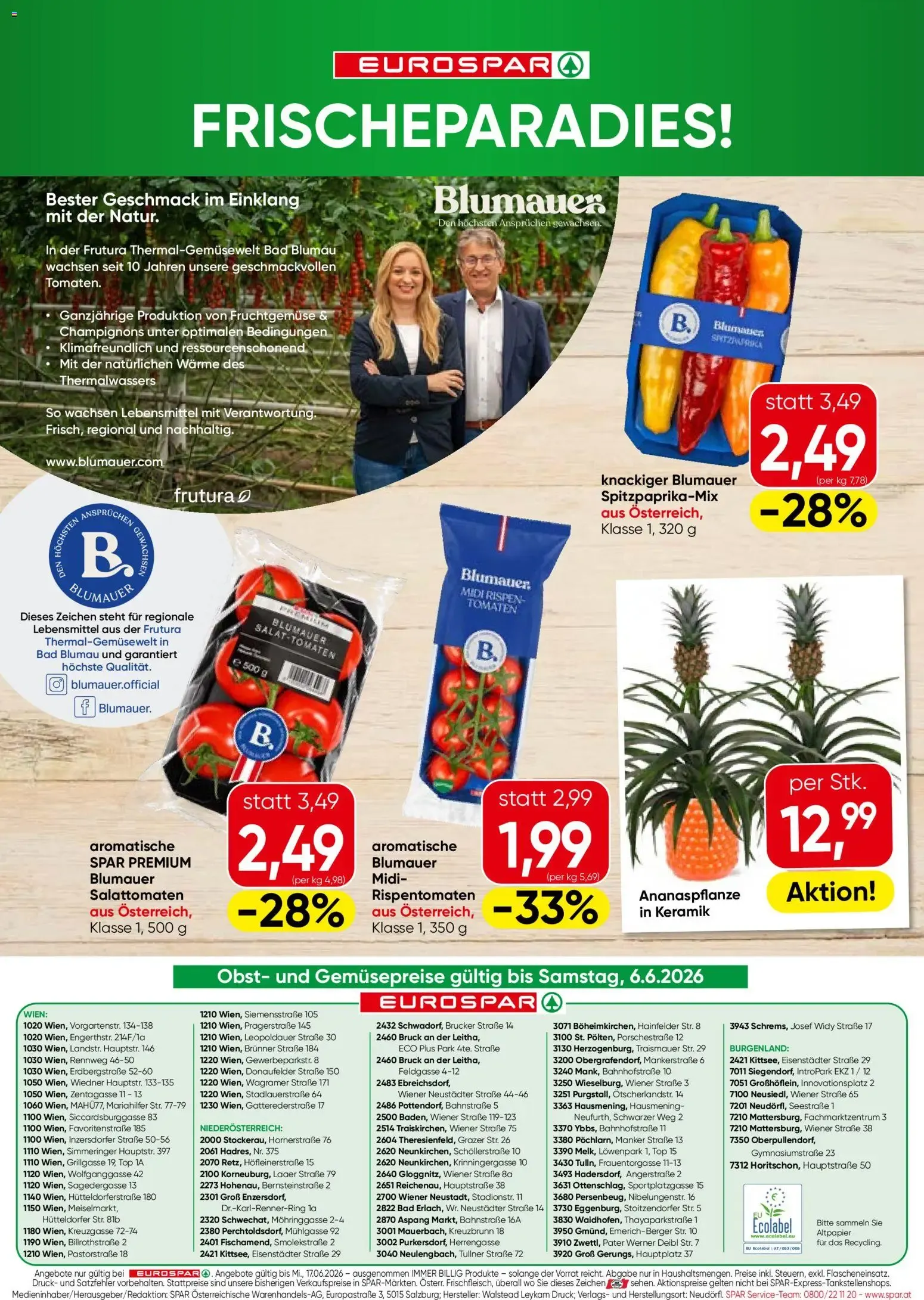 Eurospar Flugblatt von 03.06.2026 - Aktuelle Angebote von 3. Juni bis 17. Juni 2026 - Flugblätt seite  16