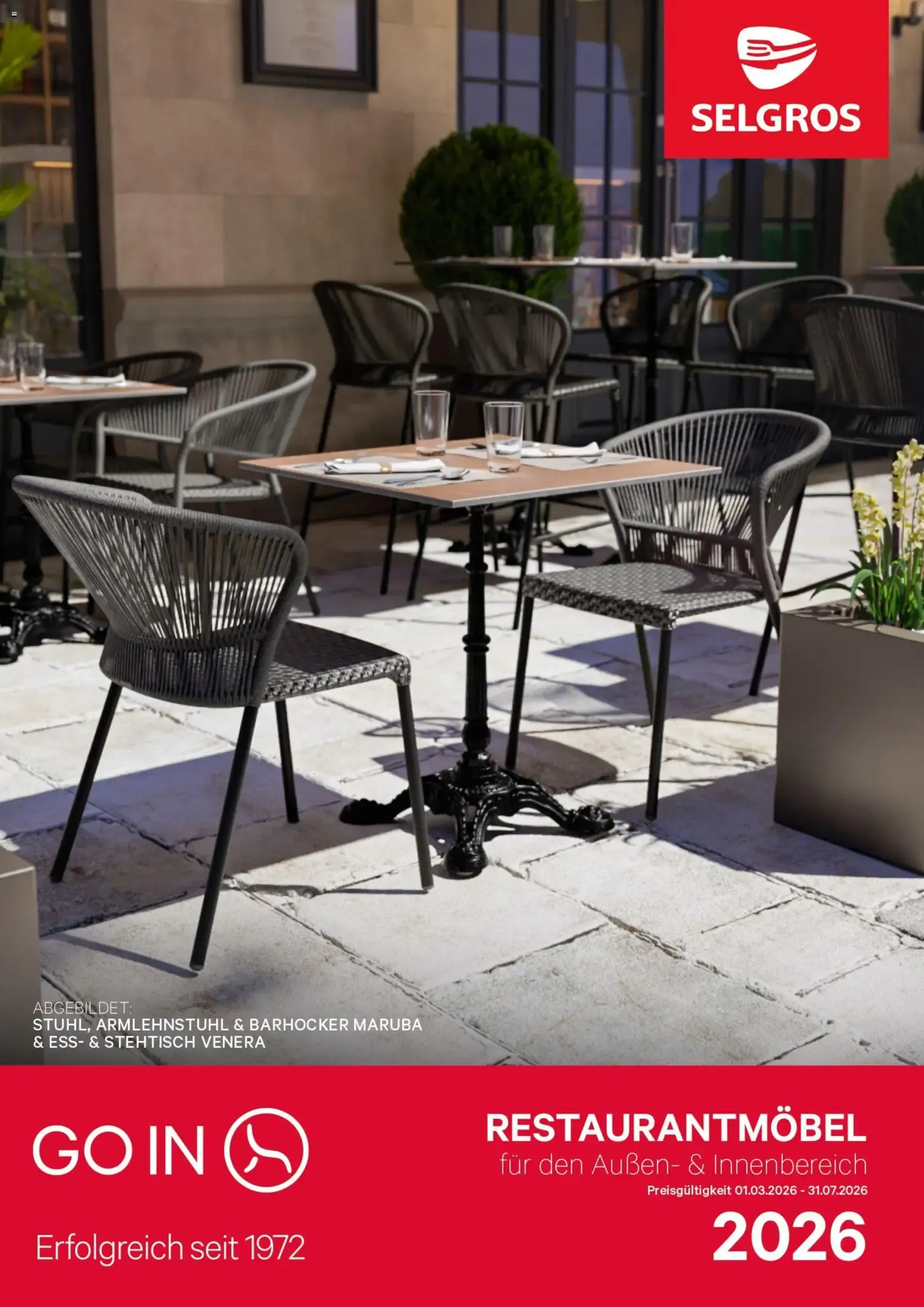 Selgros Restaurantmöbel (ab 01.03.2026) zum Blättern von 1. März bis 31. Juli 2026 - Prospekt seite 1