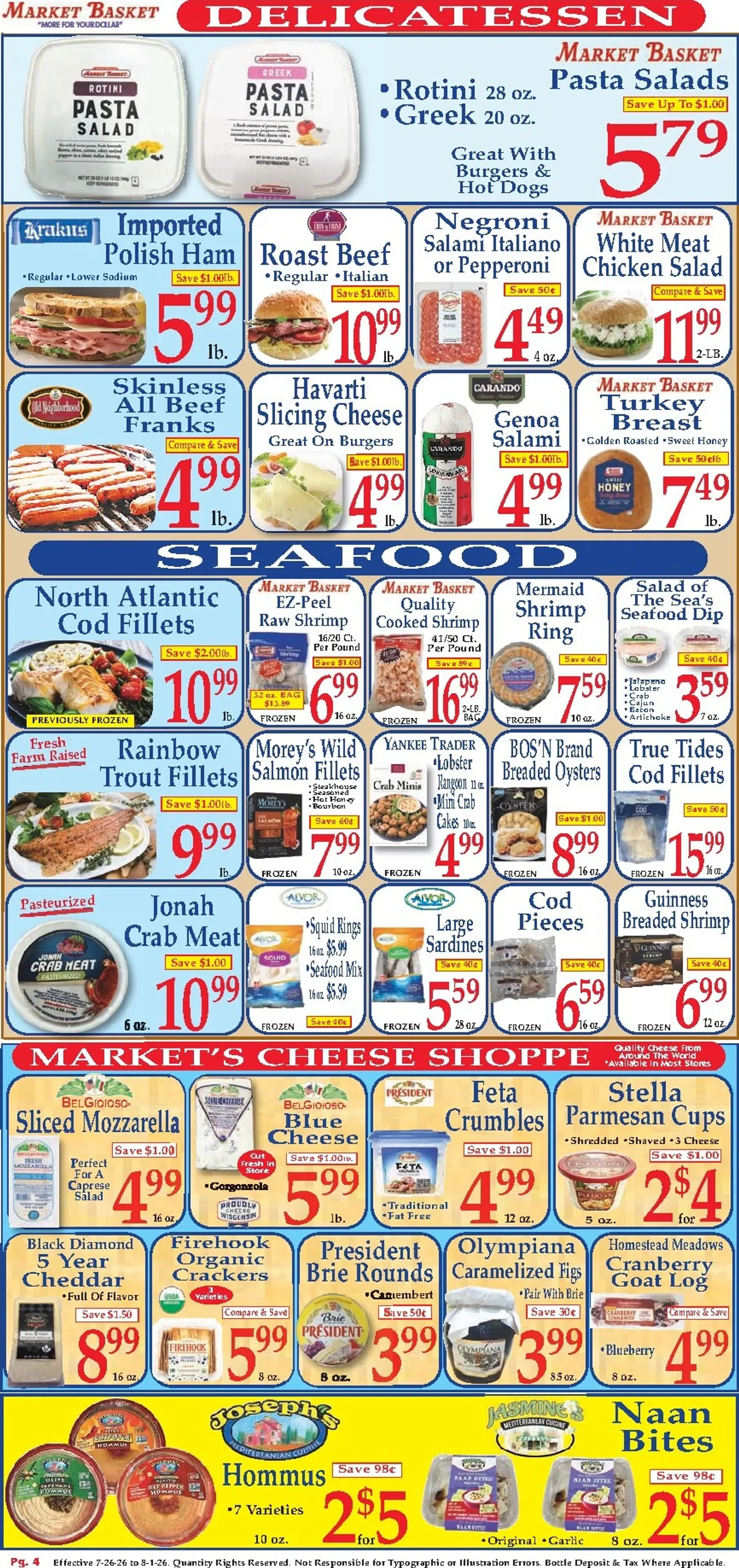 Weekly ad Current Market Basket leaflet valid from Sunday 07/26/2026 to Saturday 08/01/2026 from July 26 to August 1 2026 - Page 4