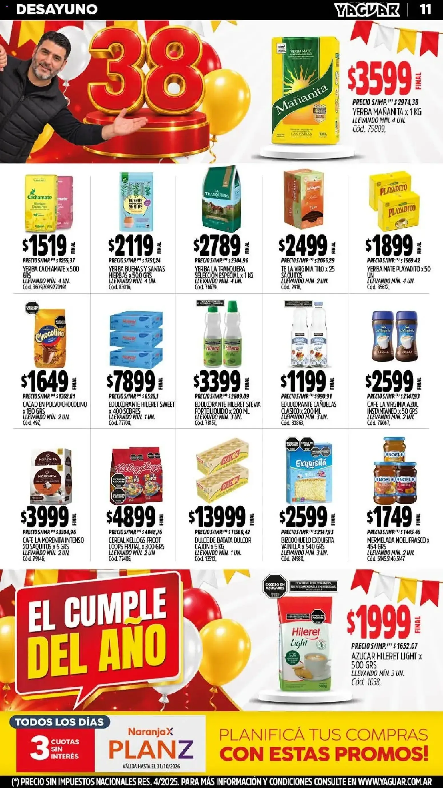 Ofertas de Yaguar - El Cumple del Año 38 26 de octubre al 1 de noviembre 2026 - Página 13 del catálogo