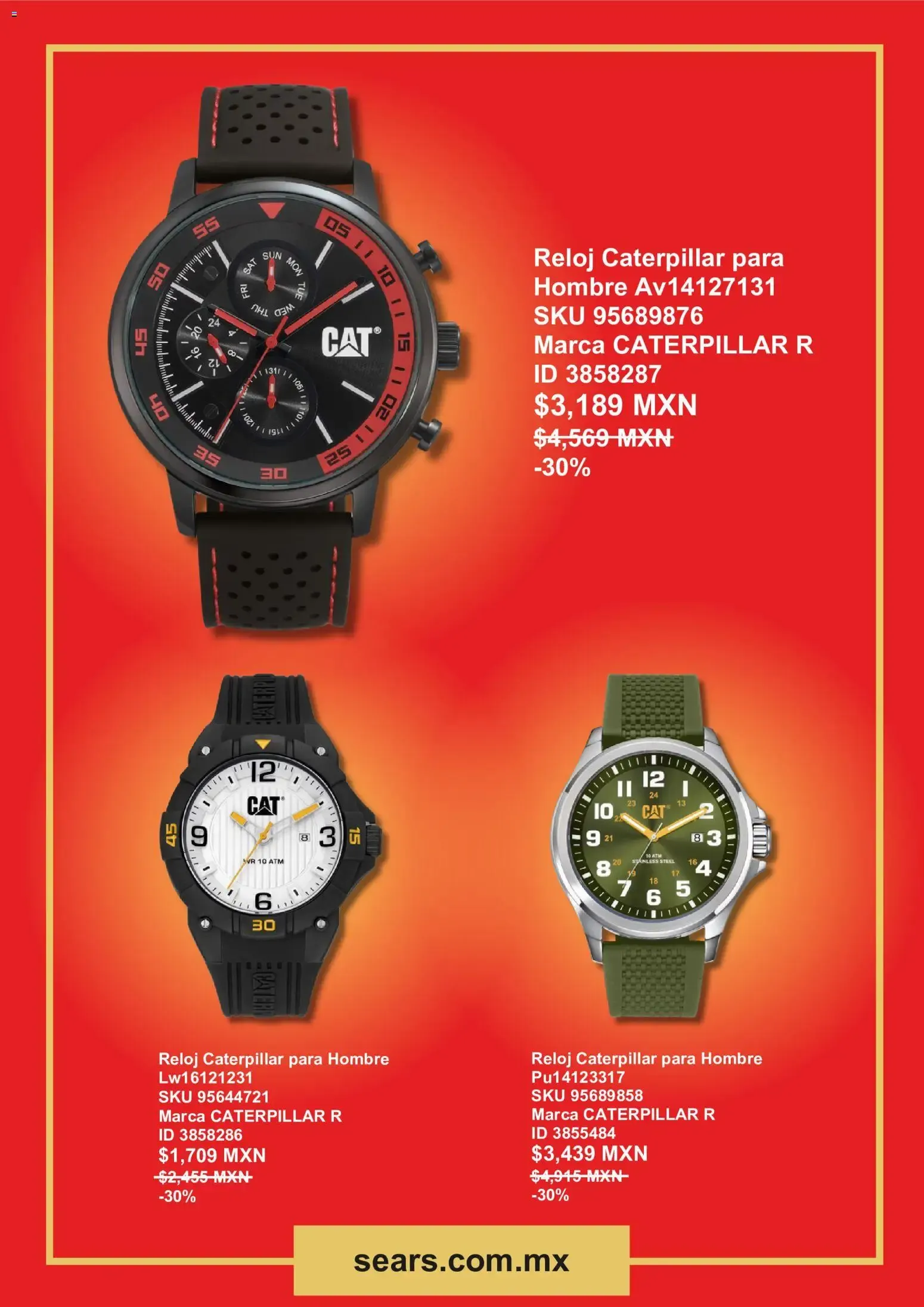 Catálogo de Sears: Oferta de hasta 35% en relojes CAT 1 de junio al 15 de junio 2026 - Pagina 5