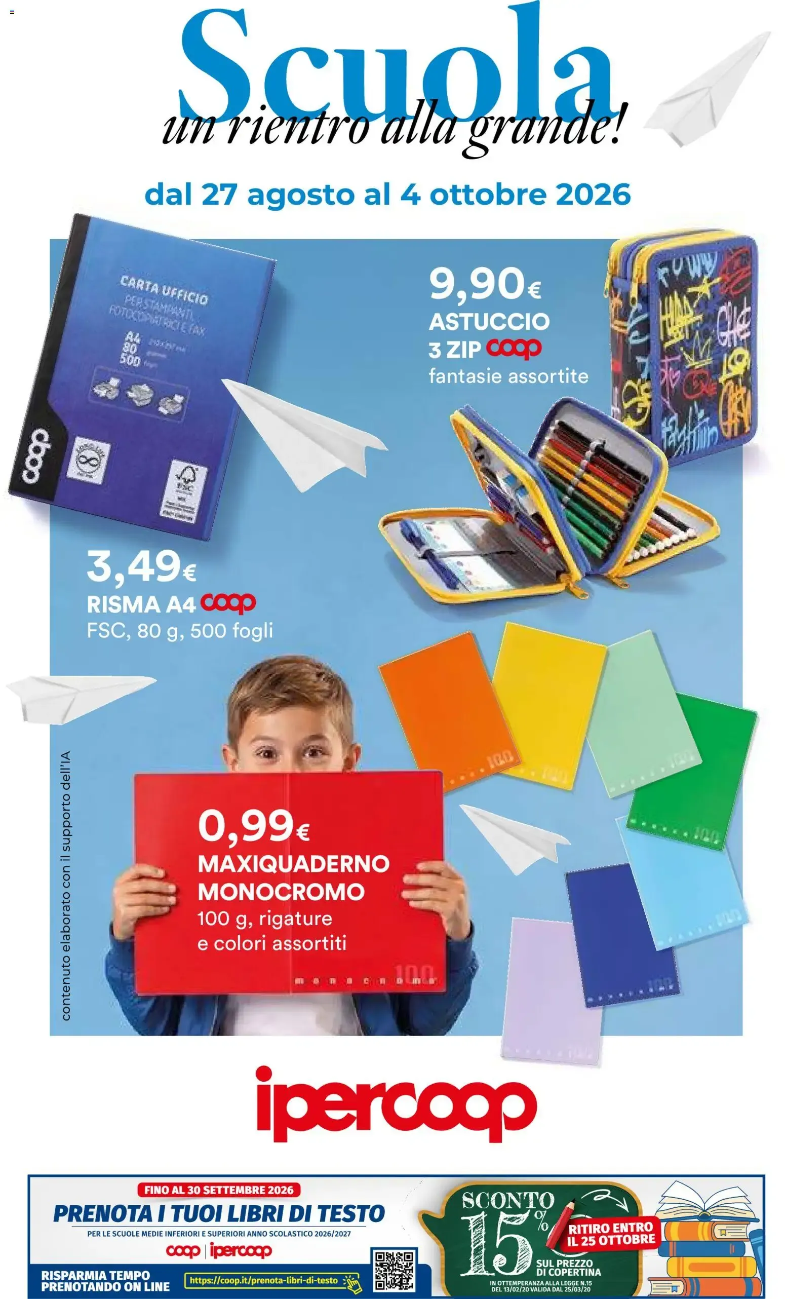 Scuola un rientro alla grande! da 27 agosto a 4 ottobre di 2026 - Pagina del volantino 1