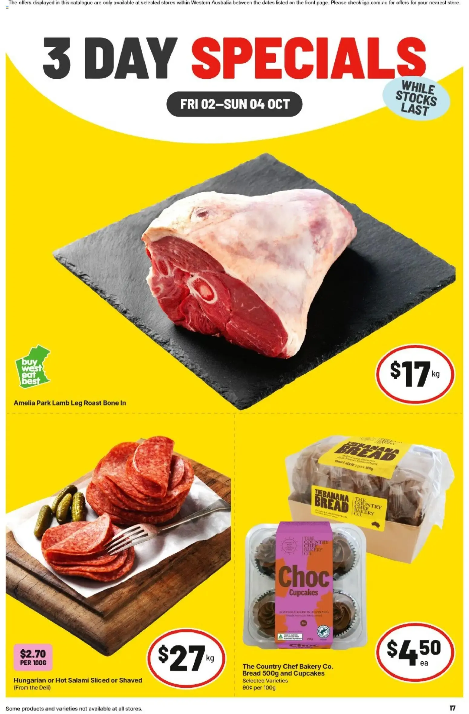 3 DAY SPECIALS - Catalogue valid from 2 October to 4 October 2026 - page 1