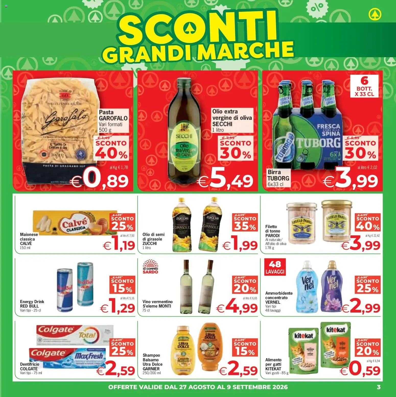 Despar Eurospar - Sconti Grandi Marche da 27 agosto a 9 settembre di 2026 - Pagina del volantino 3