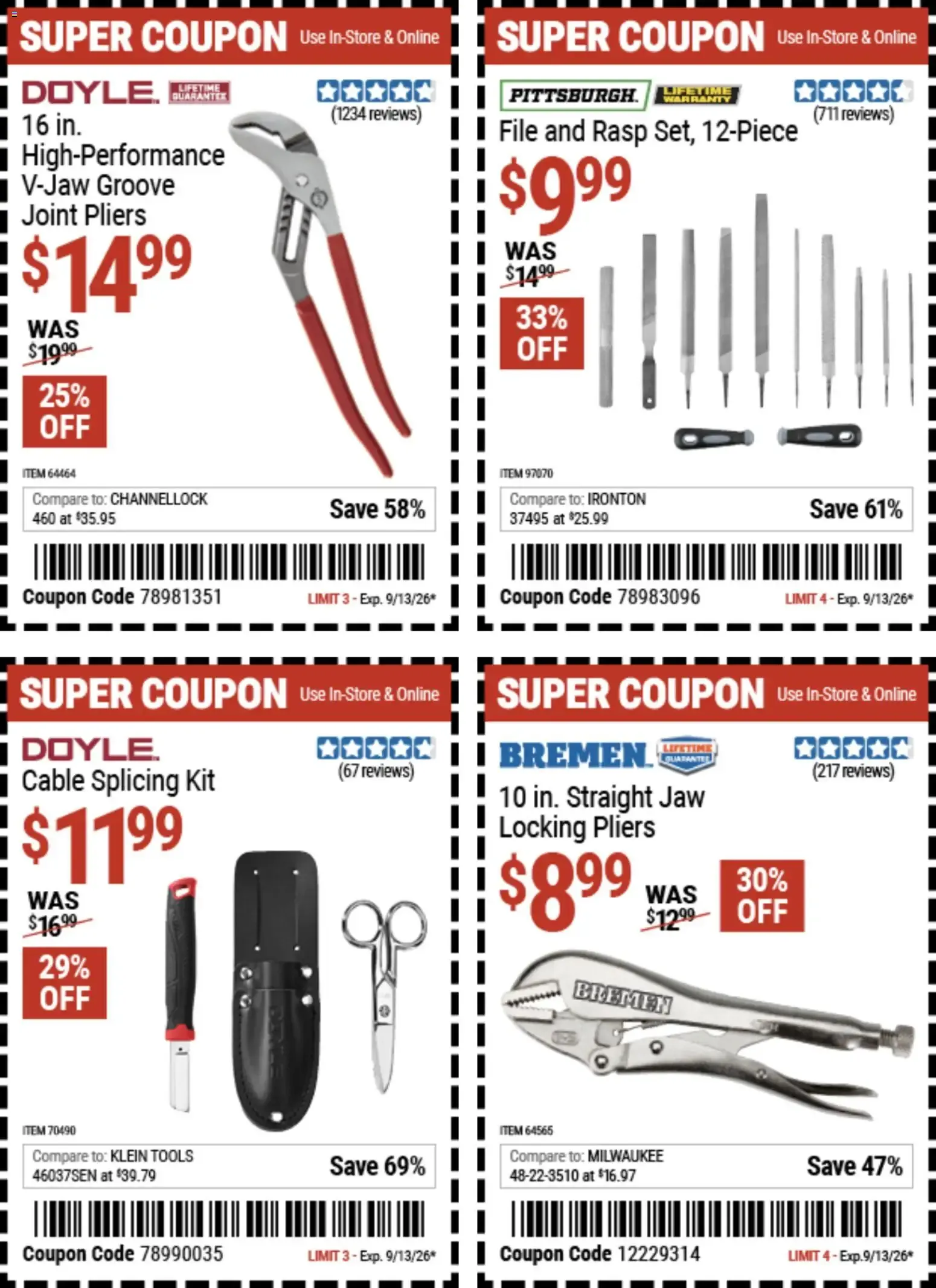 Weekly promotion Harbor Freight Coupon Deals spanning from August 31 to September 13 2026 - Page 12 for Catalogue 365