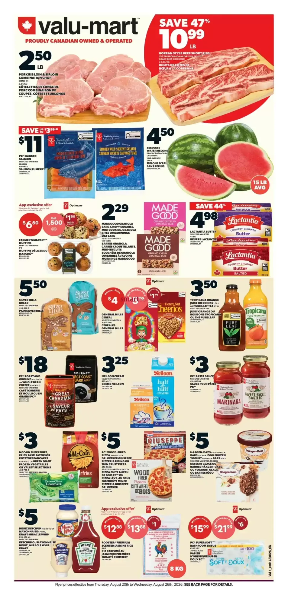 Valu-mart flyer week 34 from August 20 to August 26 2026 - flyer page 1
