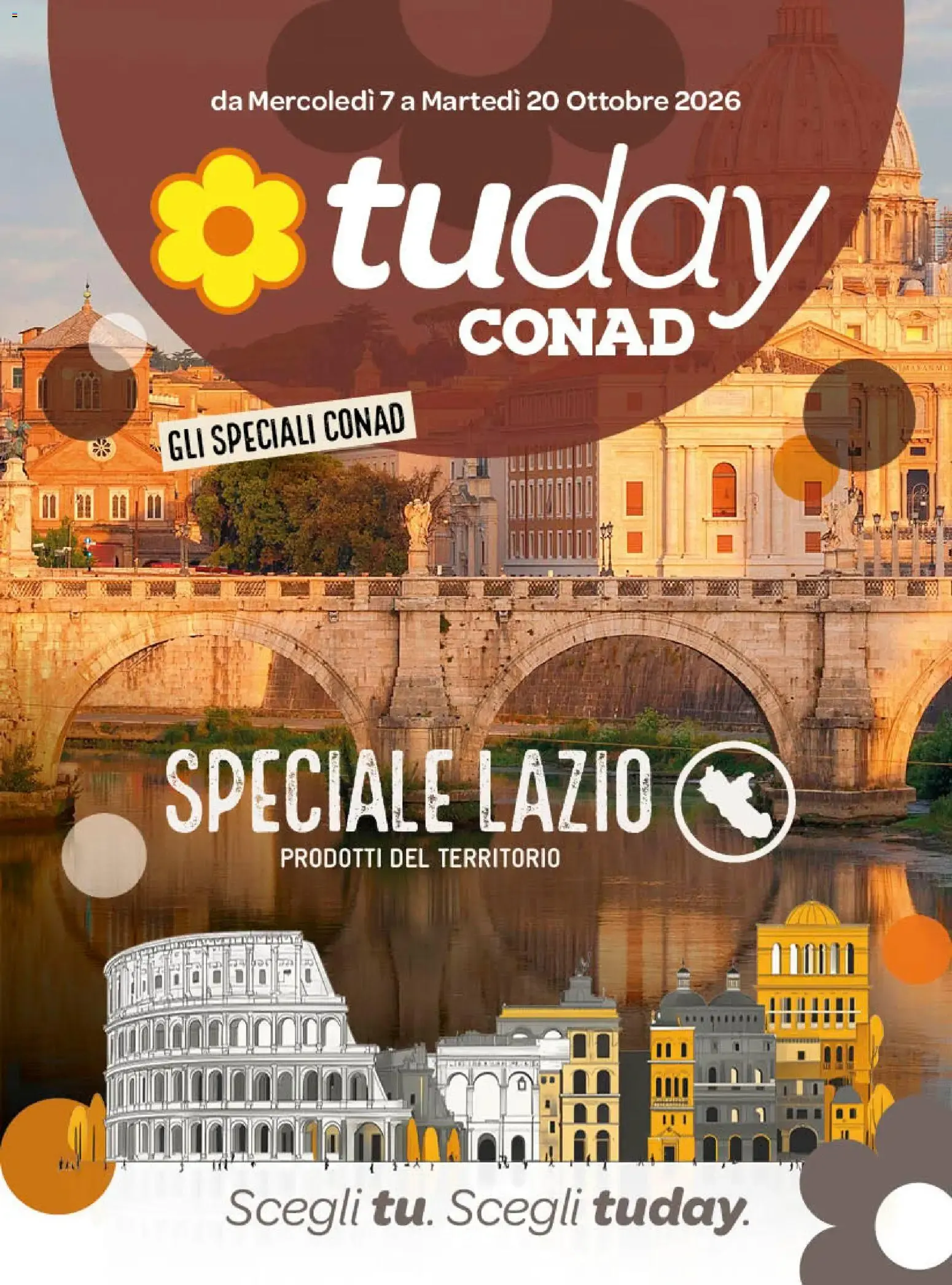 Conad Tuday - Speciale Lazio da 7 ottobre a 20 ottobre di 2026 - Pagina del volantino 1