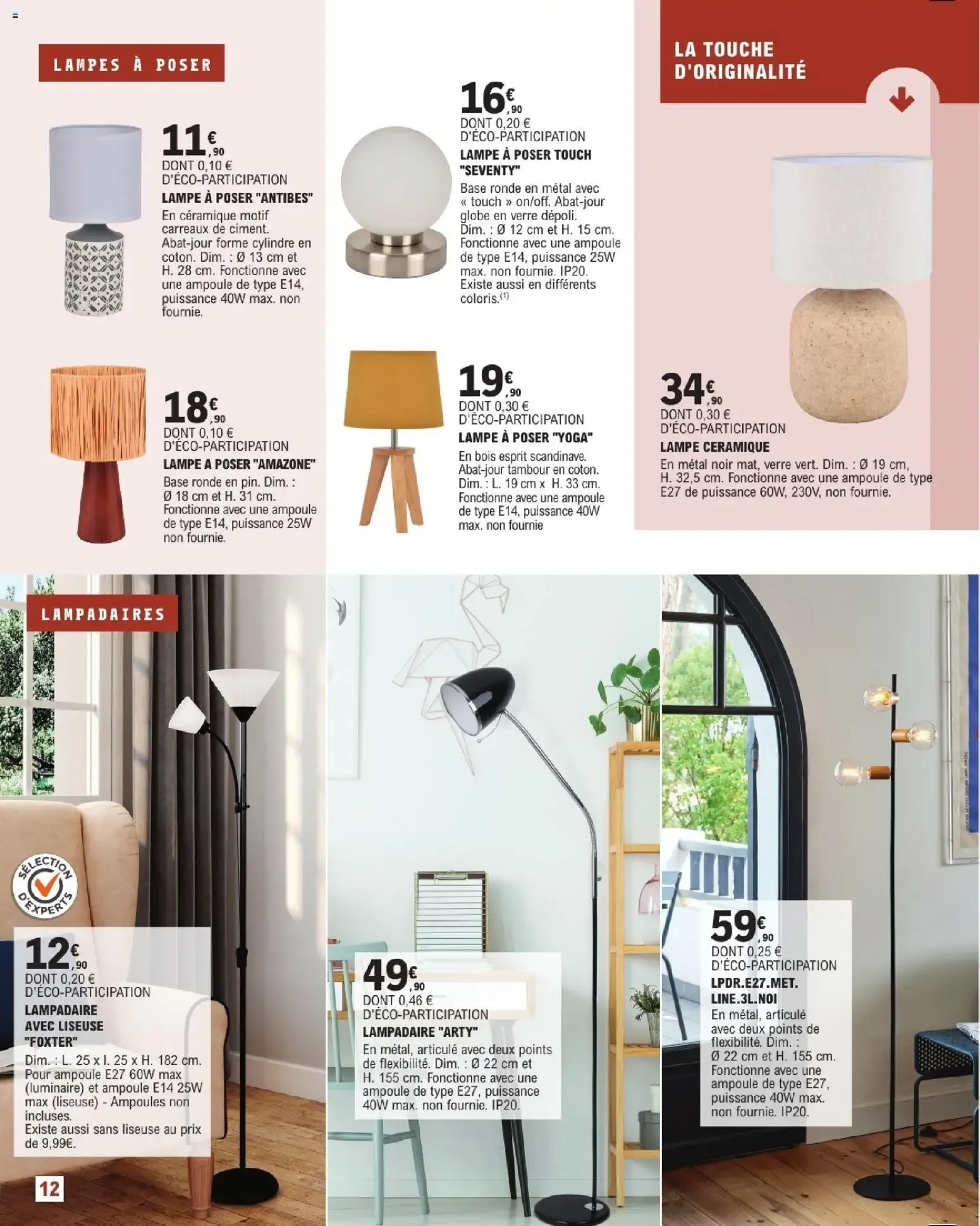 Brico E.Leclerc Guide 2026 Décoration & Luminaire du 20 janvier au 21 février 2026 - Catalogue page 12