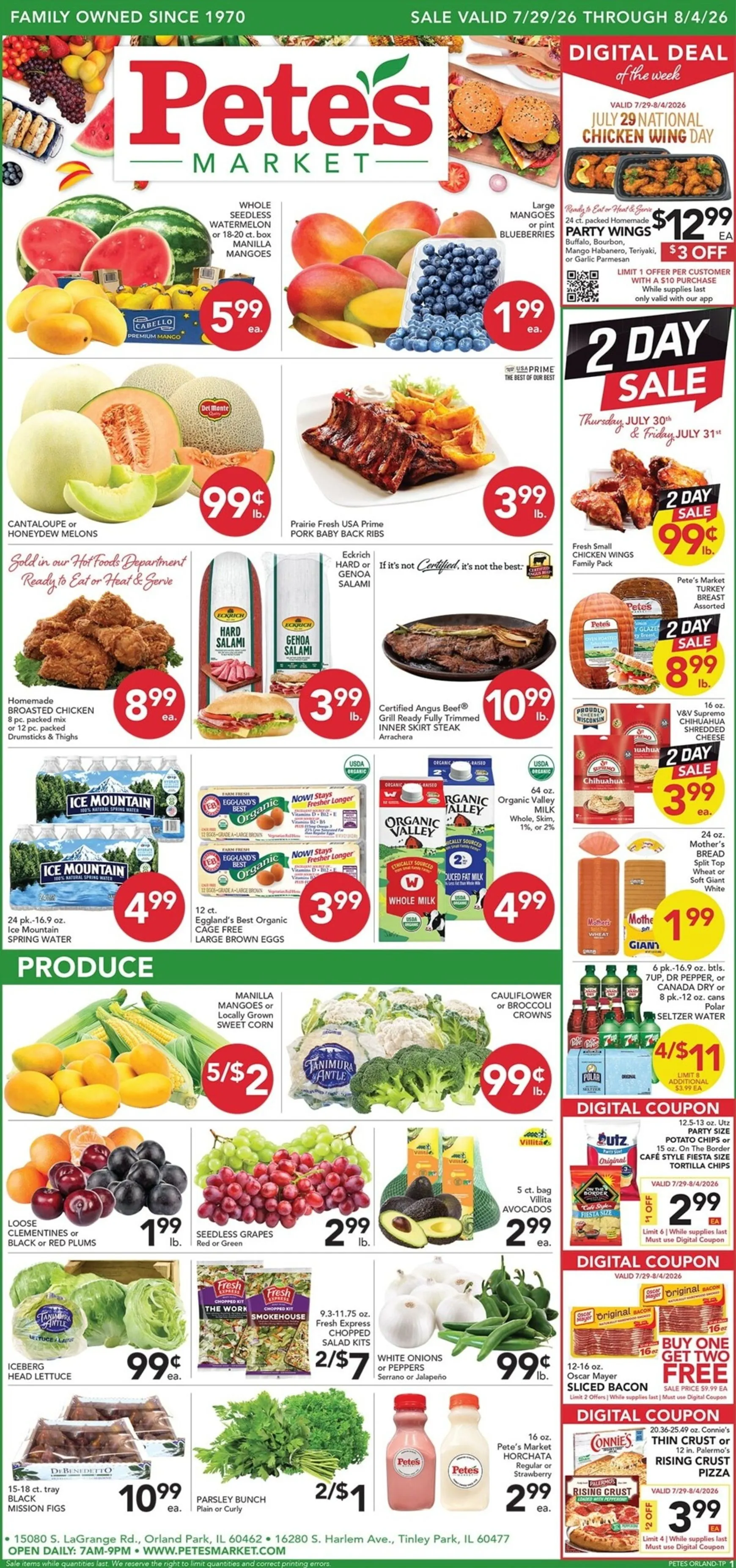 Weekly ad Current Pete's Fresh Market - Orland Park leaflet valid from Wednesday 07/29/2026 to Tuesday 08/04/2026 from July 29 to August 4 2026 - Page 1