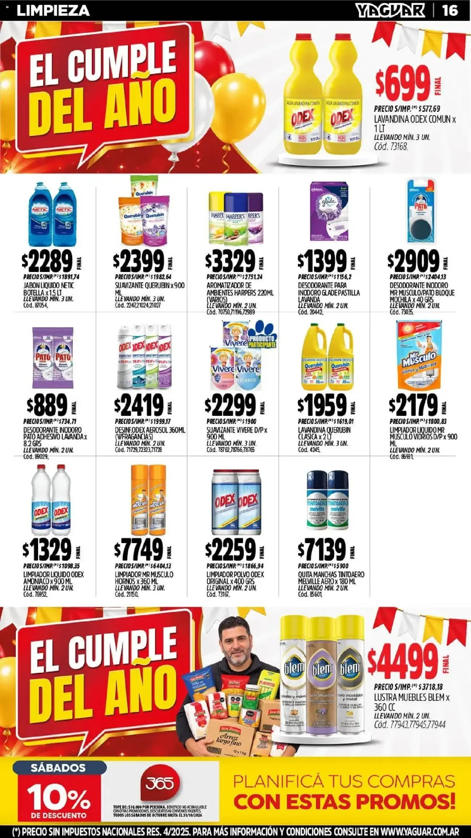 Ofertas de El Cumple del Año 38 - Mayorista Yaguar 26 de octubre al 1 de noviembre 2026 - Página 18 del catálogo