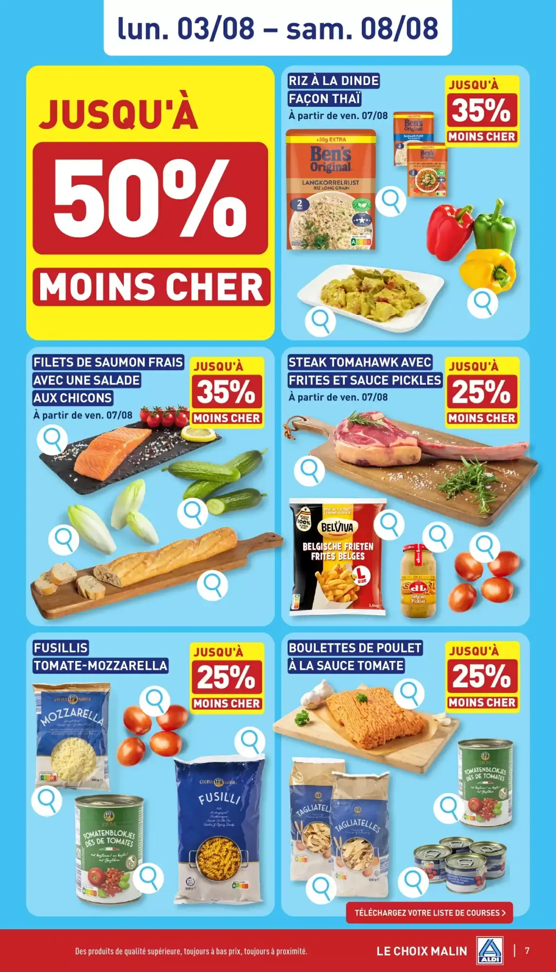 ALDI Dépliant du lun. 03/08 au sam. 08/08 inclus van 3 augustus tot 8 augustus 2026 - folder pagina 7