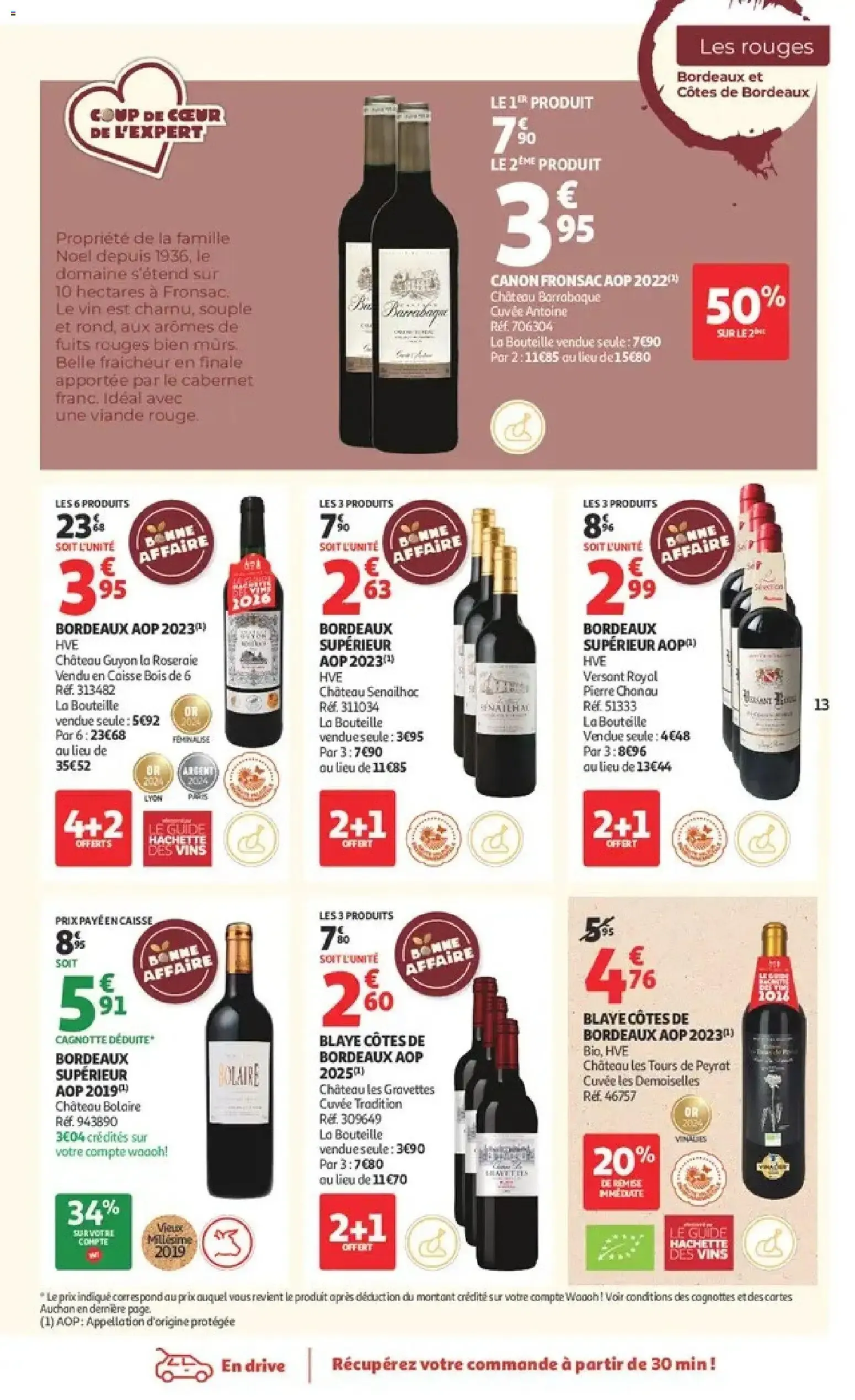 Auchan - Offerts Foire aux vins à partir du 25/09/2026 - promo en ligne du 25 septembre au 11 octobre 2026 - Catalogue page 13