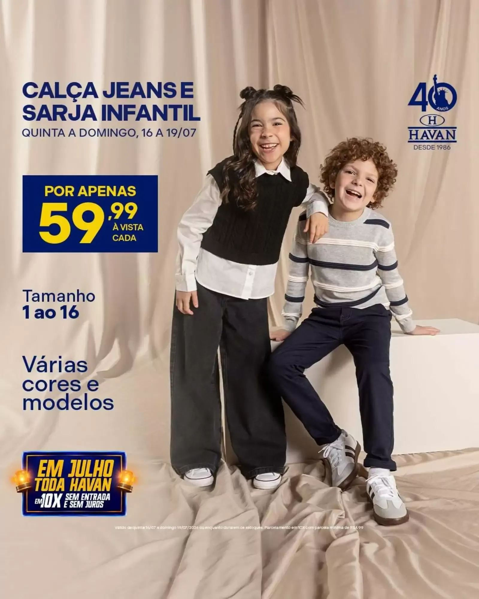 Encarte de Calça Jeans e Sarja Infantil 16 de julho até 19 de julho 2026 - Pagina 2