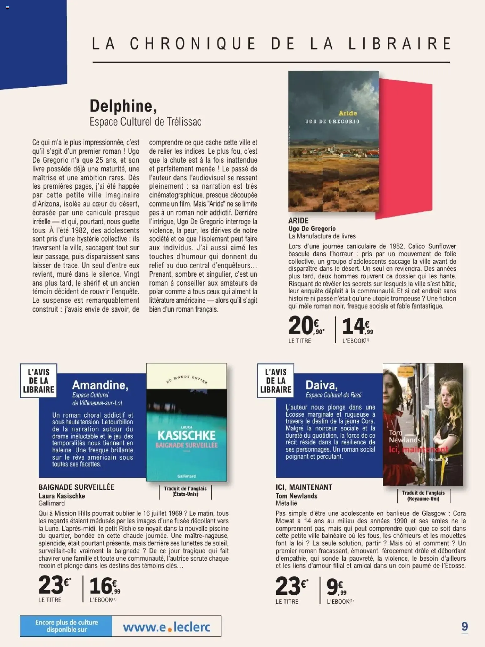 Espace Culturel E.Leclerc - Rentrée Littéraire 2026 du 1 septembre au 24 octobre 2026 - Catalogue page 9