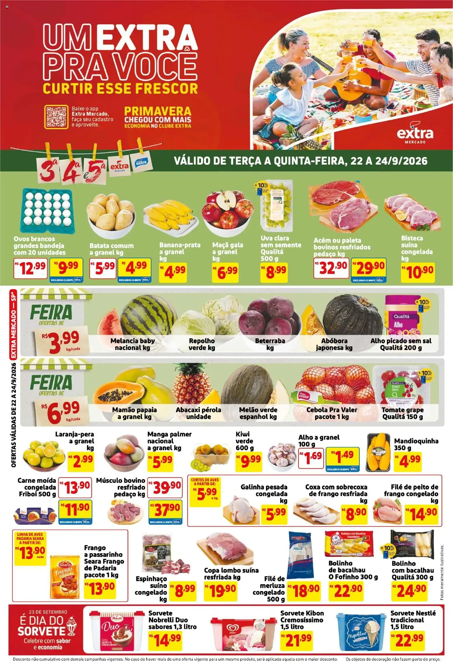 Folheto Extra ofertas de Mercado Terça e Quinta de 22/09/2026 | Promoção