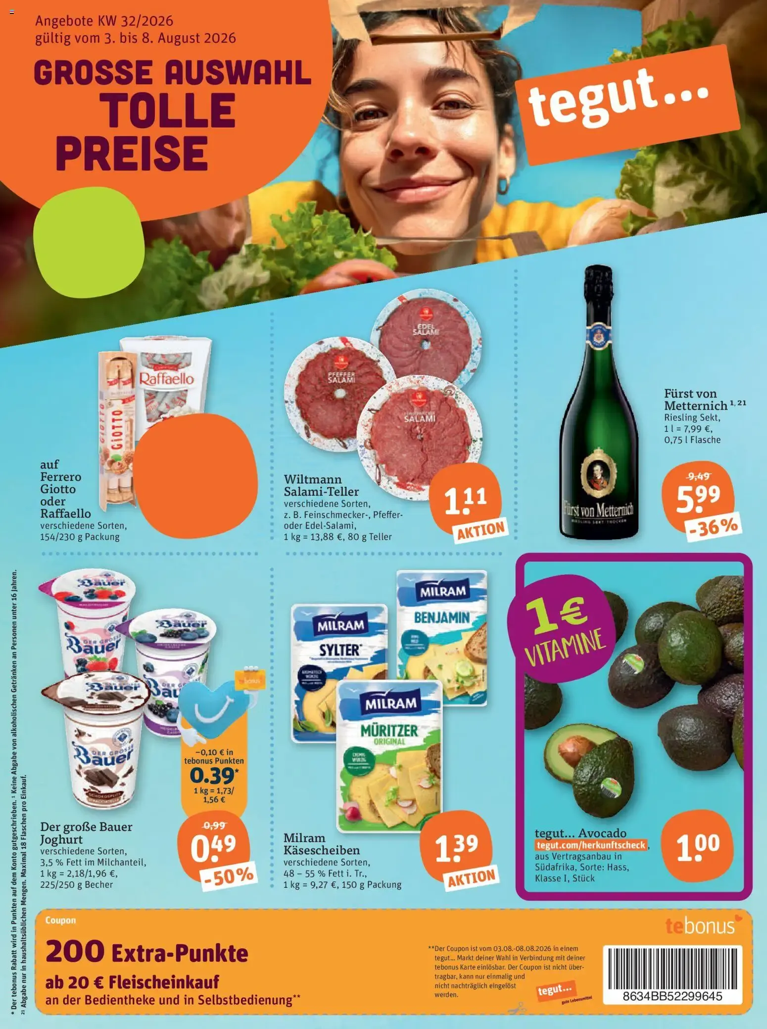 Tegut Prospekt (ab 03.08.2026) zum Blättern von 7. August bis 8. August 2026 - Prospekt seite 3