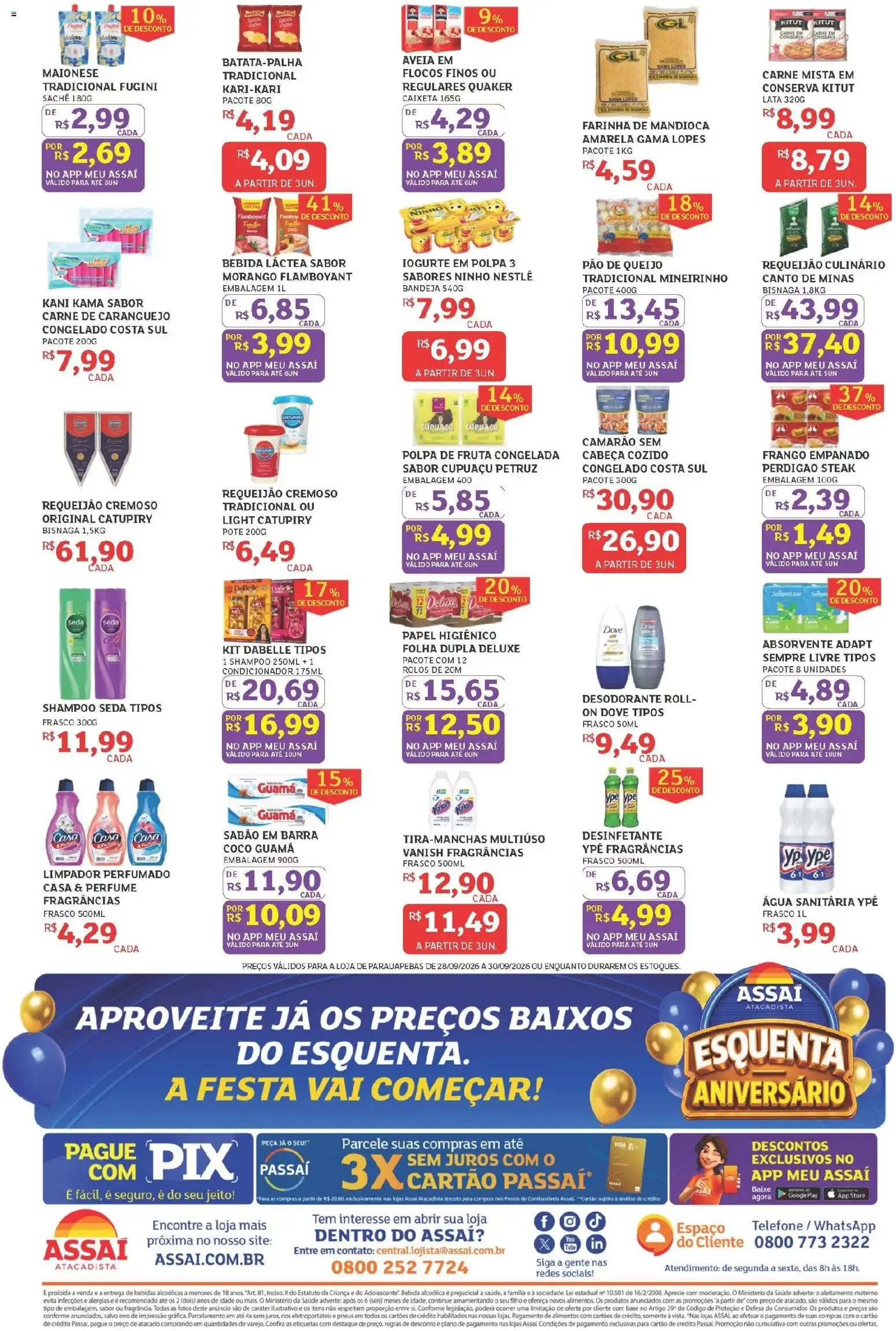 Encarte de Assaí Atacadista - Esquenta Aniversário 28 de setembro até 30 de setembro 2026 - Pagina 2
