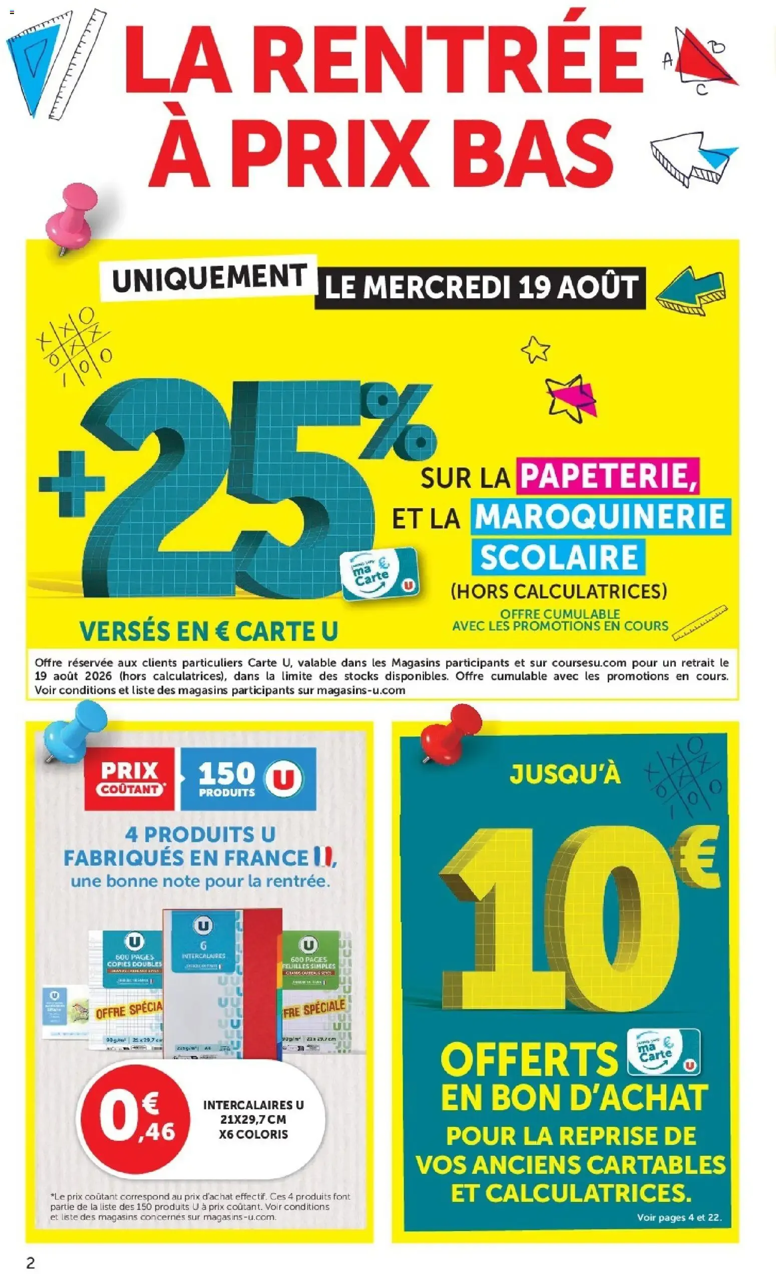 Super U - La rentrée à prix bas à partir du 11/08/2026 - promo en ligne du 11 août au 30 août 2026 - Catalogue page 2