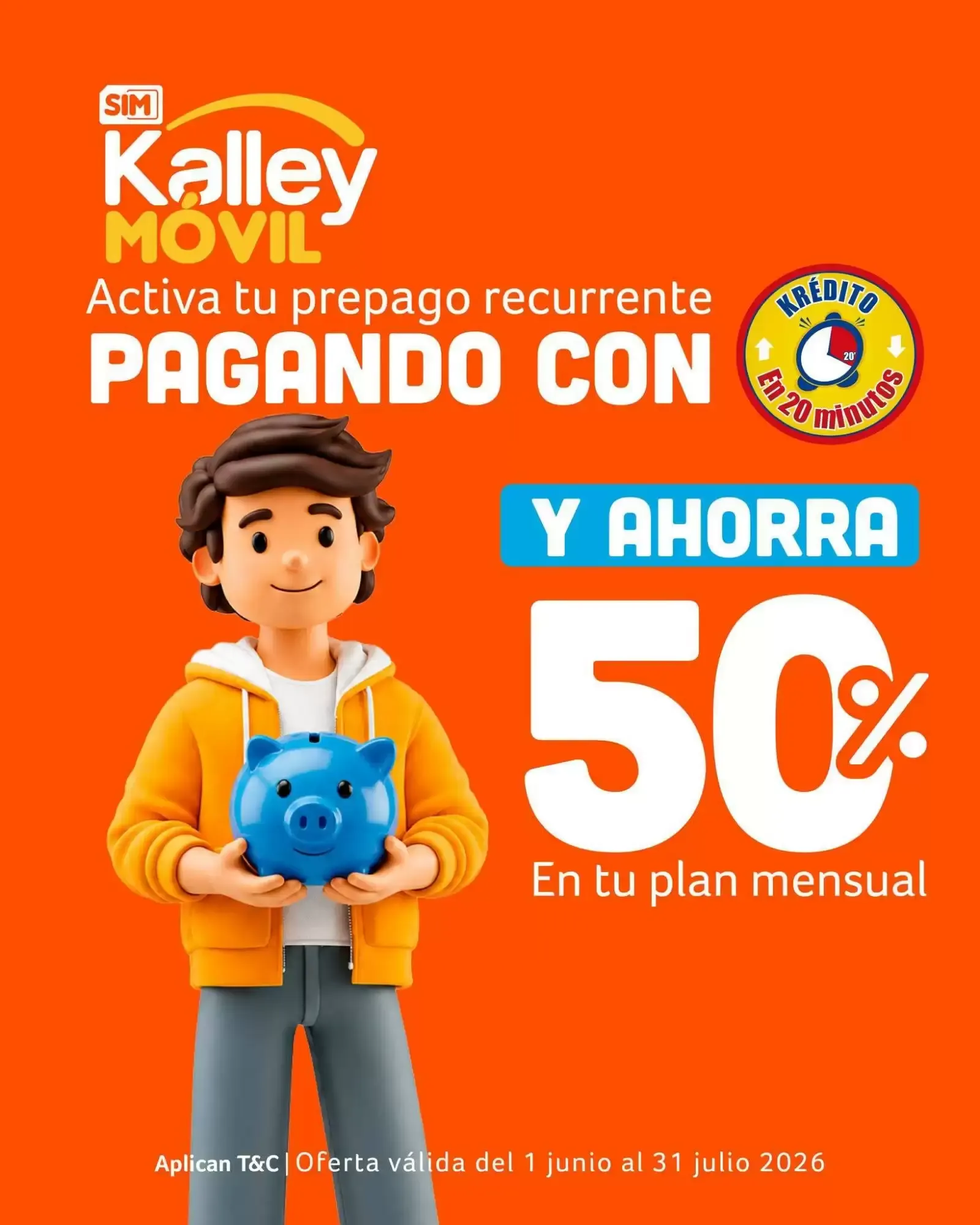 Catalogo de Kalley Móvil: 50% de ahorro en tu plan mensual 1 de junio al 31 de julio 2026 - Pag 1