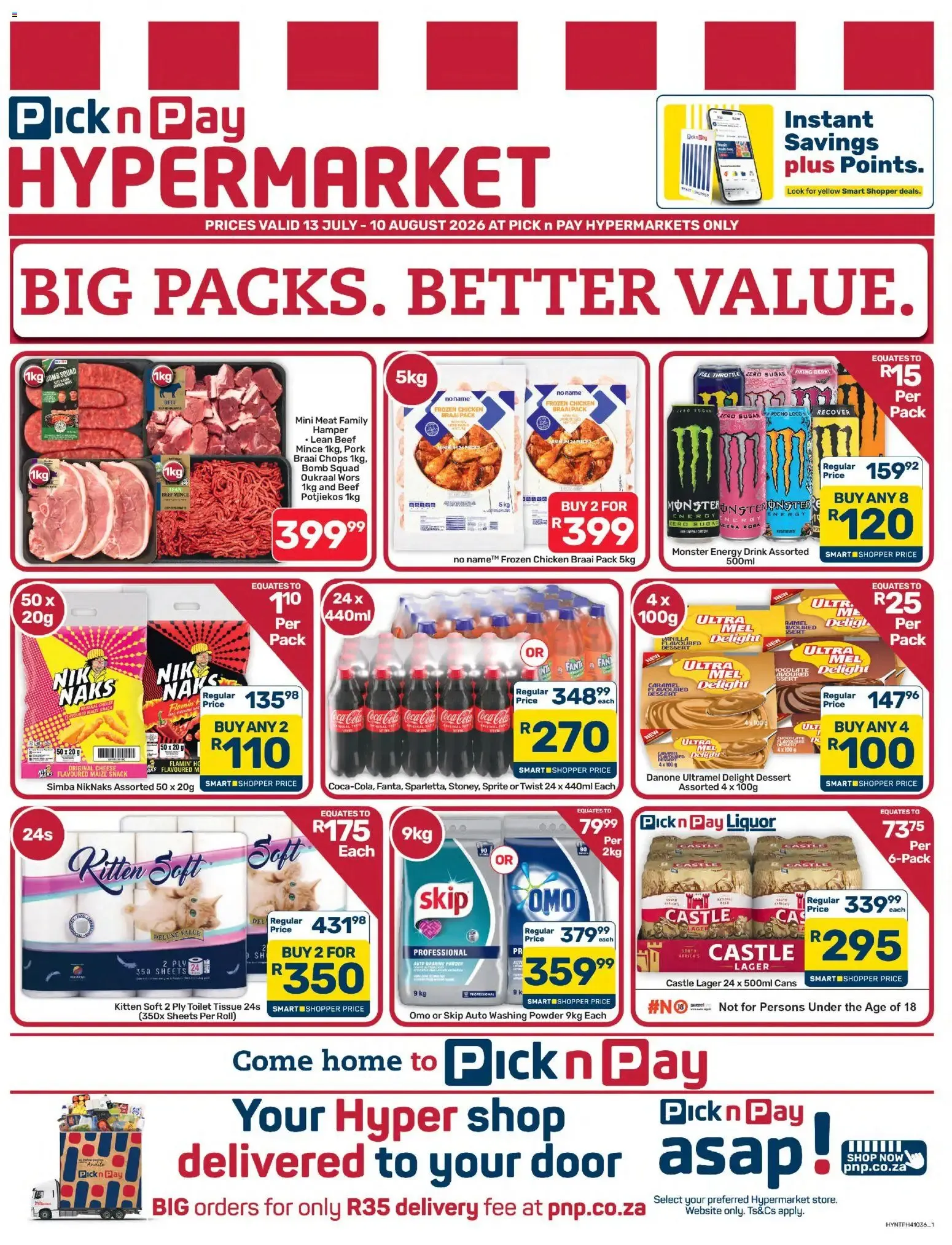 Pick n Pay Hypermarket Bulk Specials (13/07/2026 - 10/08/2026) Online from 13 July to 10 August 2026 - Catalogue Page 1
