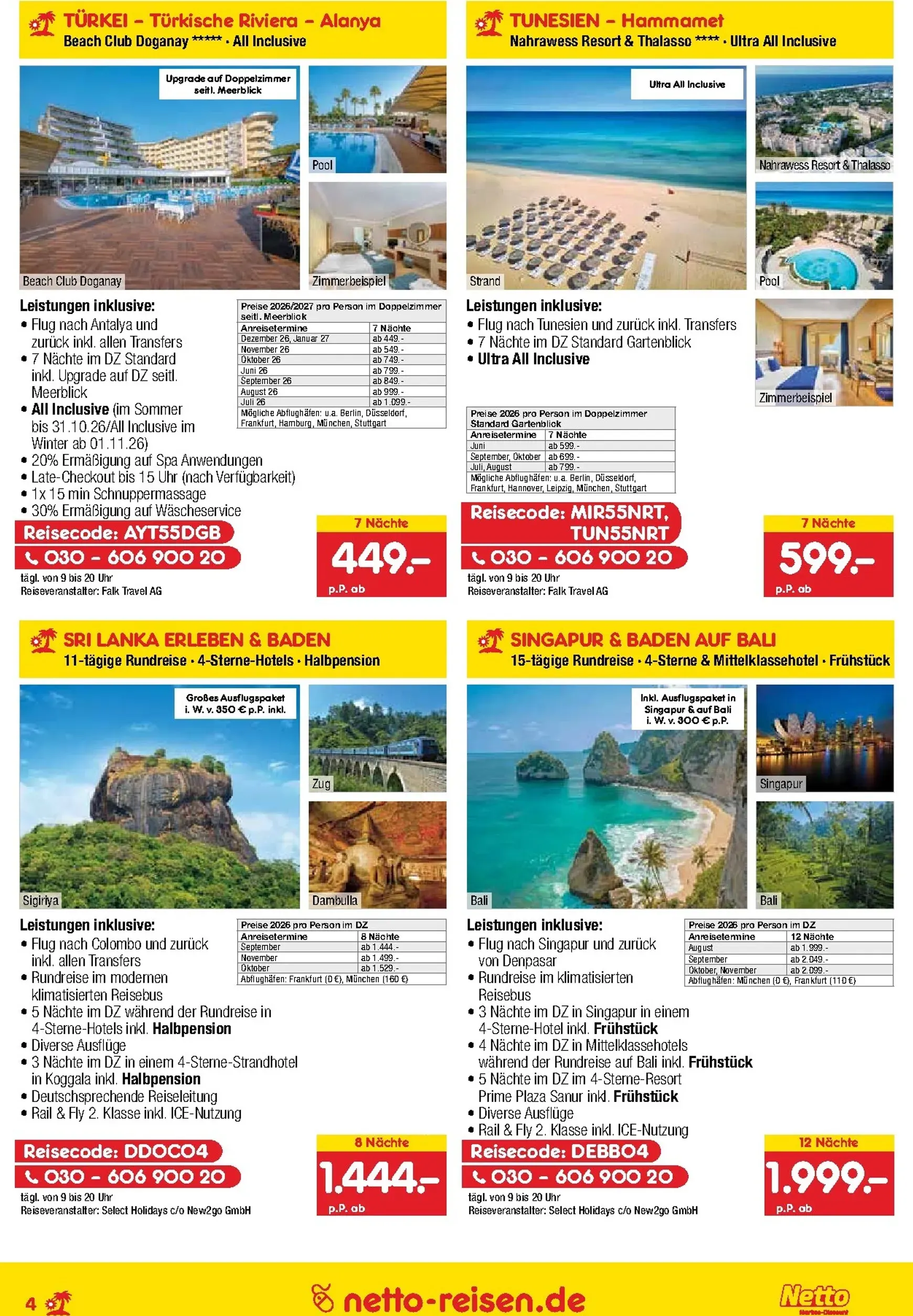Netto Marken Discount - Reise-Angebote Prospekt – von Donnerstag 28.05.2026 bis Dienstag 30.06.2026 von 28. Mai bis 30. Juni 2026 - Prospekt seite 4