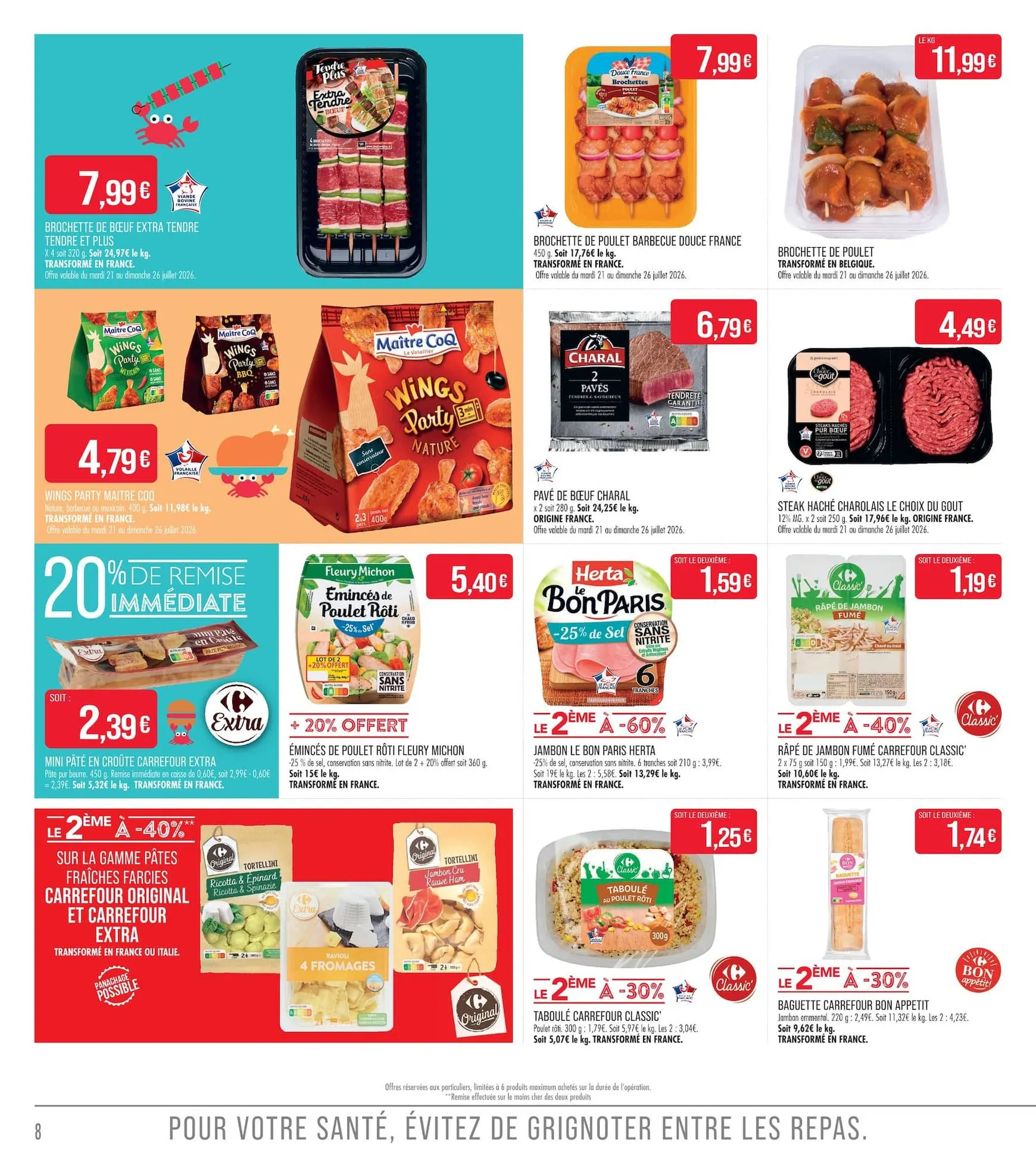 Supermarché Match - Prix Coûtant y Les Bons Plans de l'été du 21 juillet au 2 août 2026 - Catalogue page 8