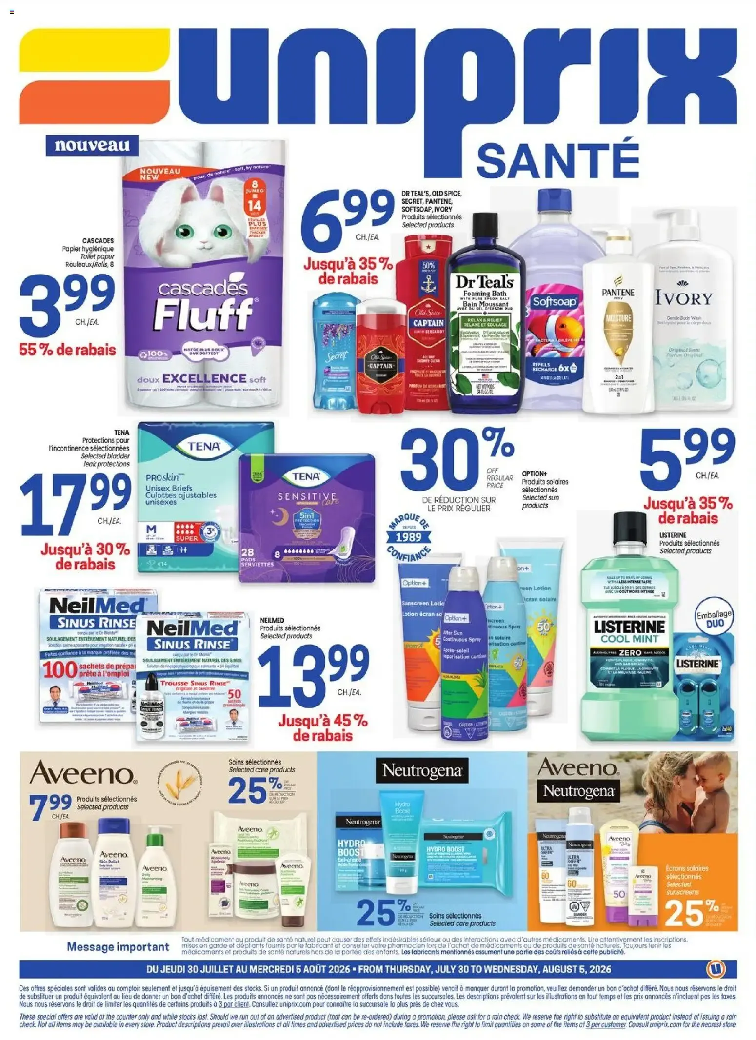 Uniprix - Uniprix Sante from Jul 30, 2026 > weekly specials & deals from July 30 to August 5 2026 - flyer page 4