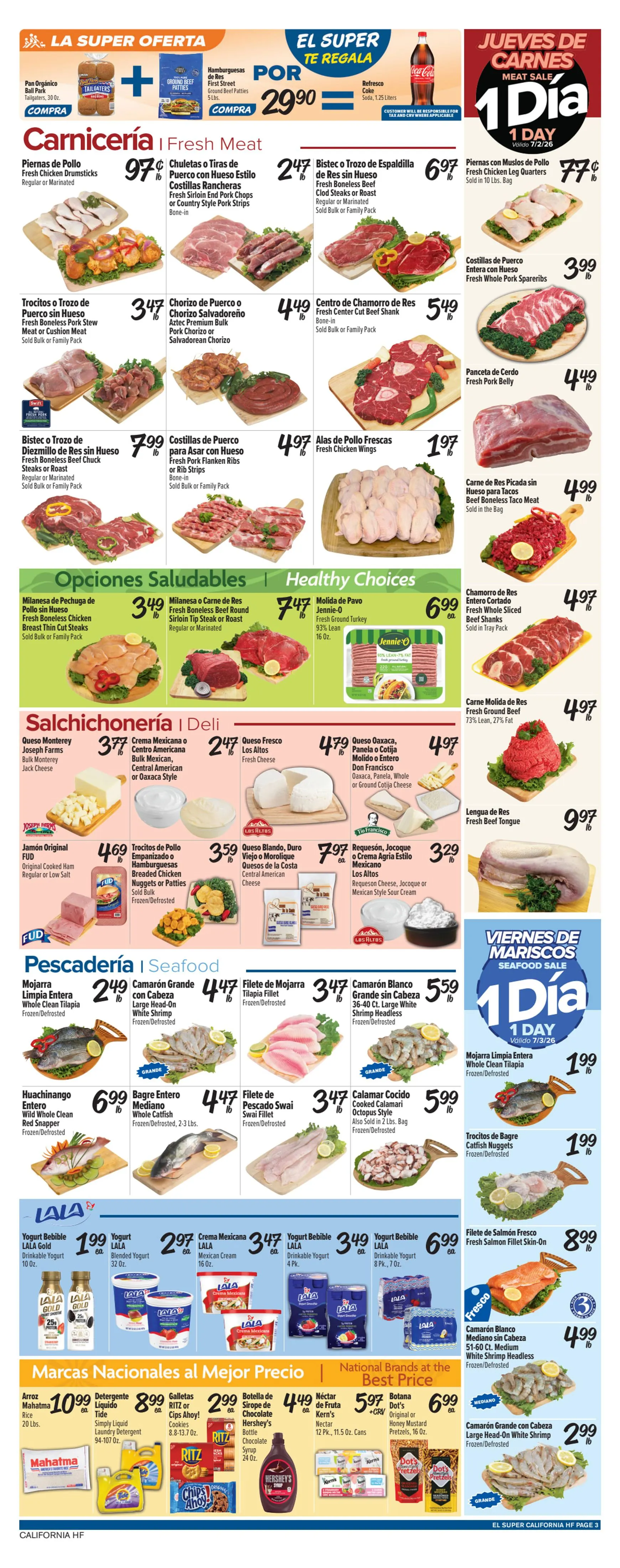 Weekly ad Current El Super - California HF leaflet valid from Wednesday 07/01/2026 to Tuesday 07/07/2026 from July 1 to July 7 2026 - Page 3