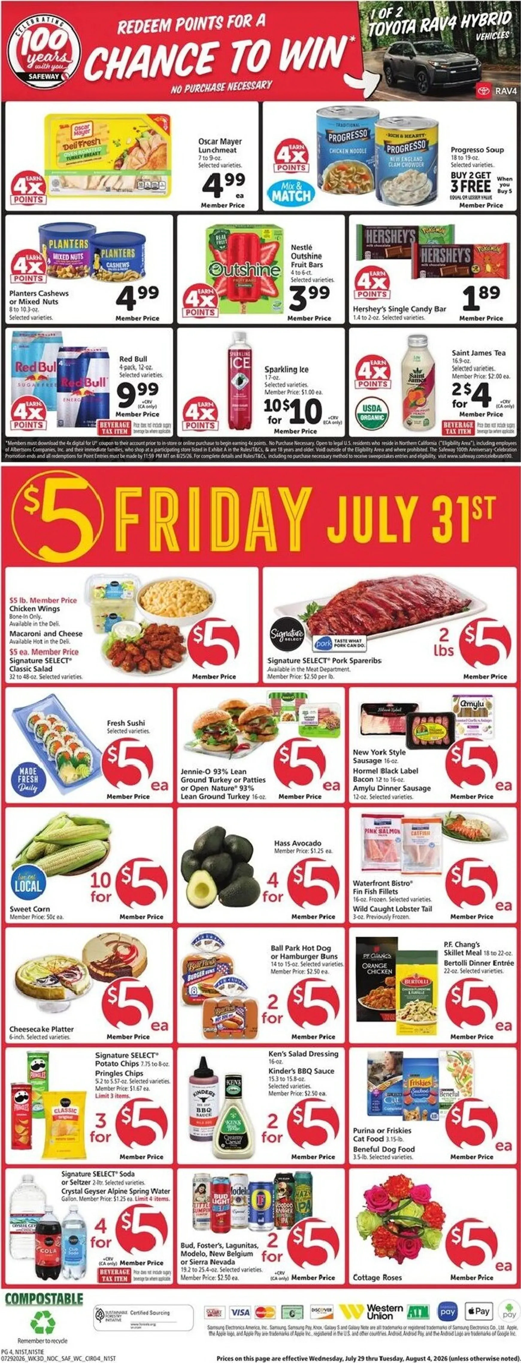Weekly ad SAFEWAY Fuel-Up Saturday from July 29 to August 4 2026 - Page 4