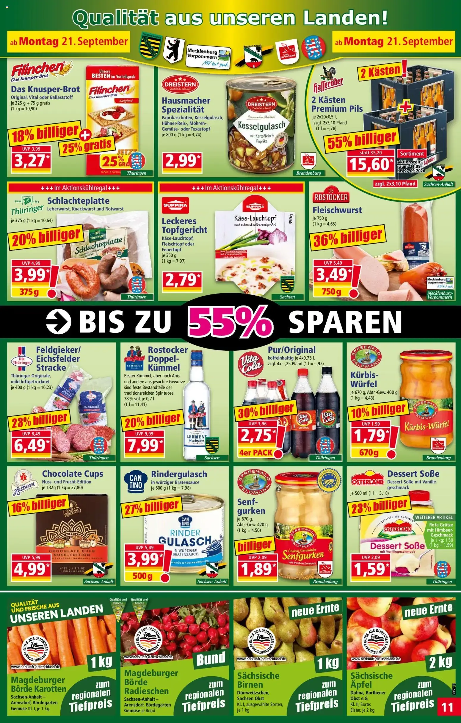 NORMA: Mehr fürs Geld ab 21. September von 21. September bis 27. September 2026 - Prospekt seite 11