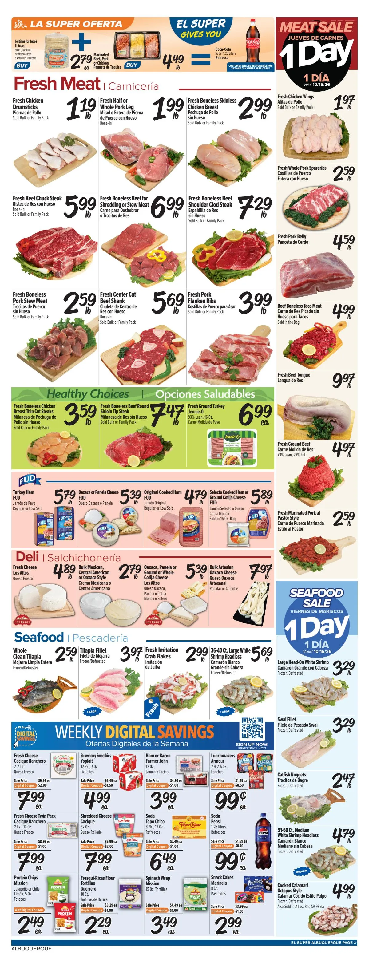 Weekly ad Current El Super leaflet valid from Wednesday 10/14/2026 to Tuesday 10/20/2026 from October 14 to October 20 2026 - Page 3
