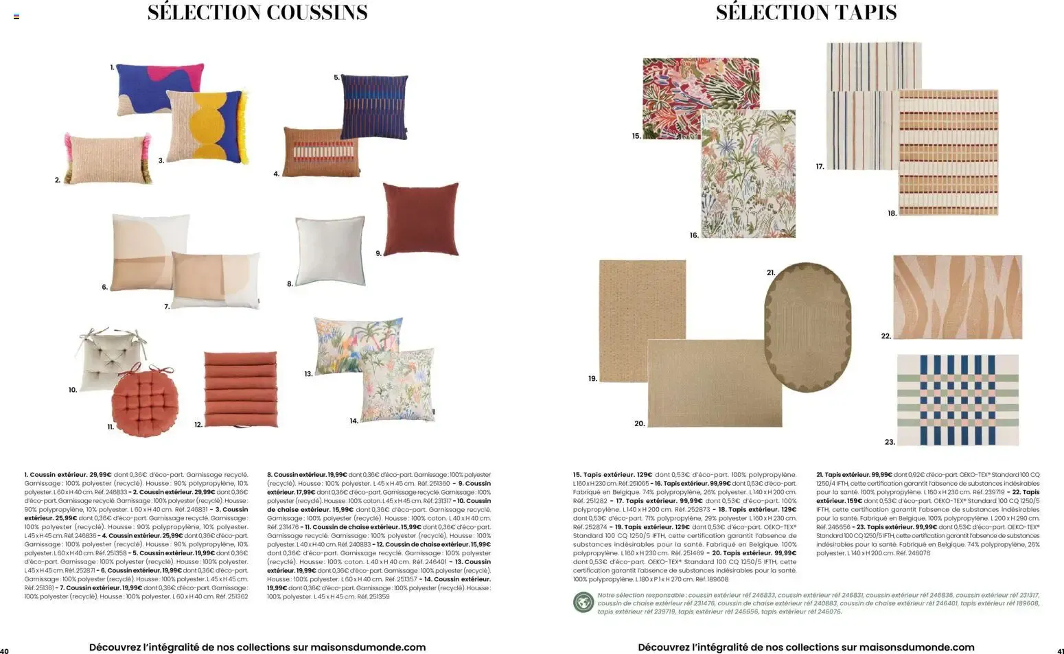 Maisons du Monde Évasion Estivale Collection Outdoor 2026 du 2 septembre au 31 décembre 2026 - Catalogue page 21