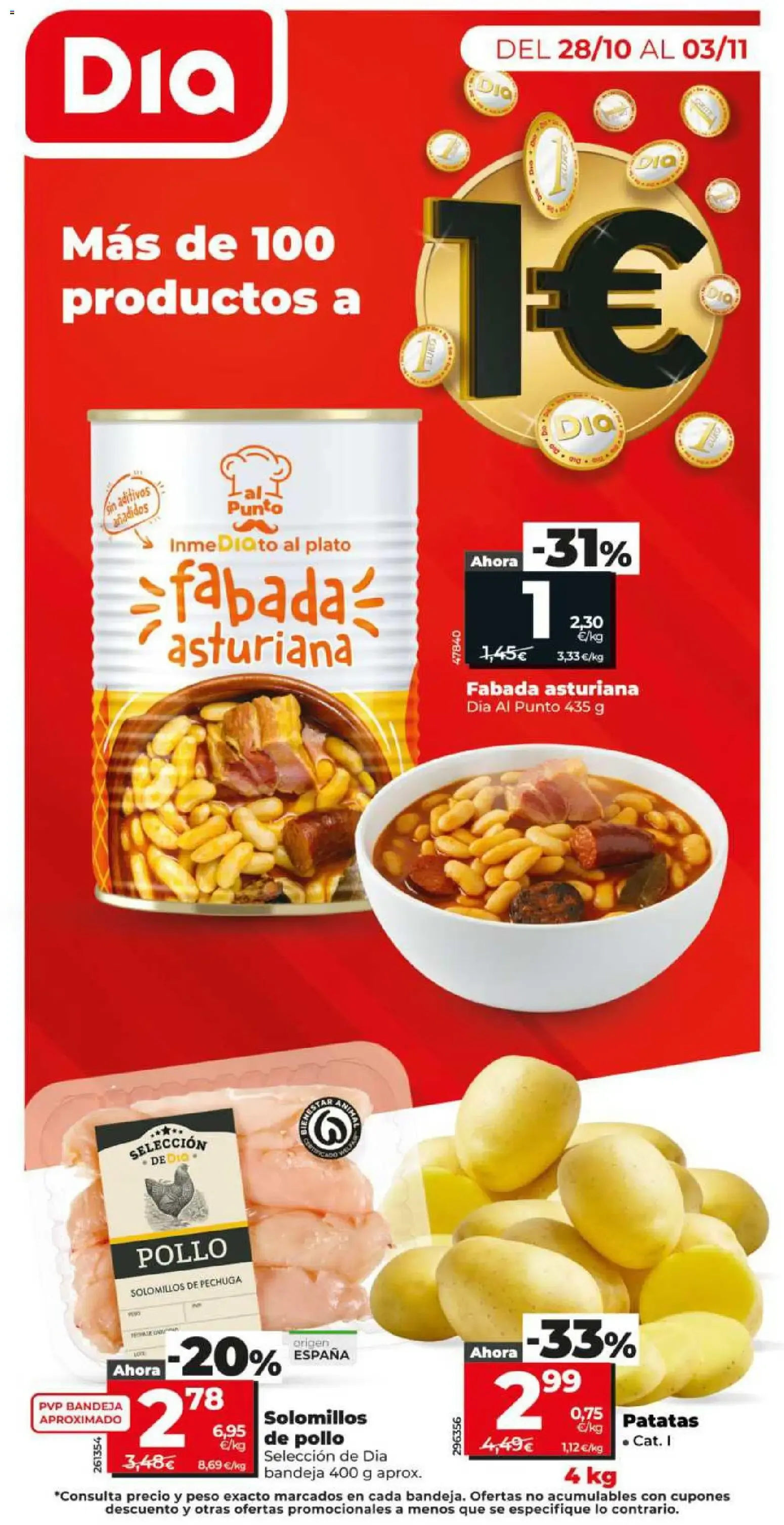 Día: Más de 100 productos a 1€