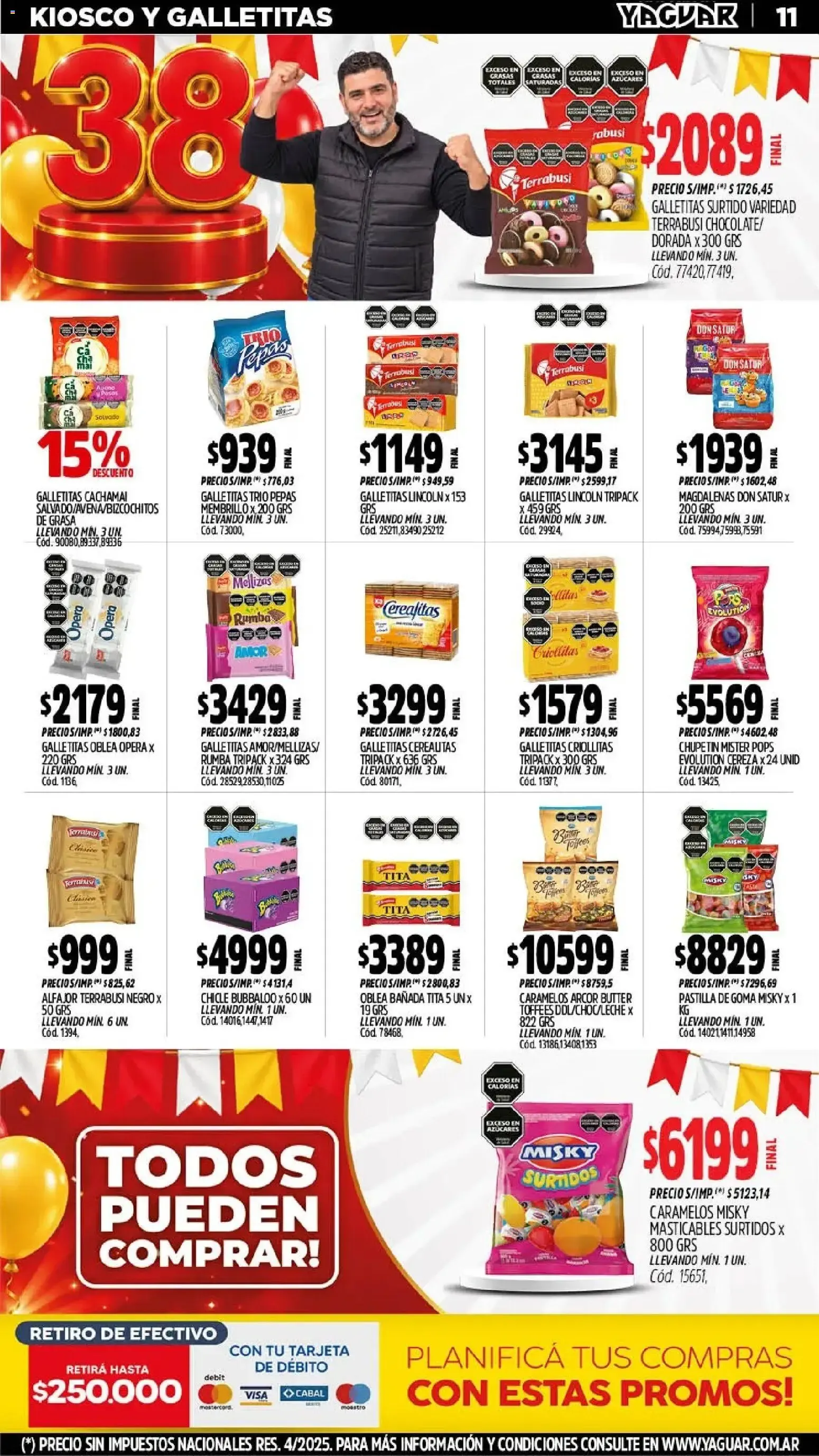 Ofertas de MAYORISTA YAGUAR EL CUMPLE DEL AÑO 38 19 de octubre al 25 de octubre 2026 - Página 12 del catálogo