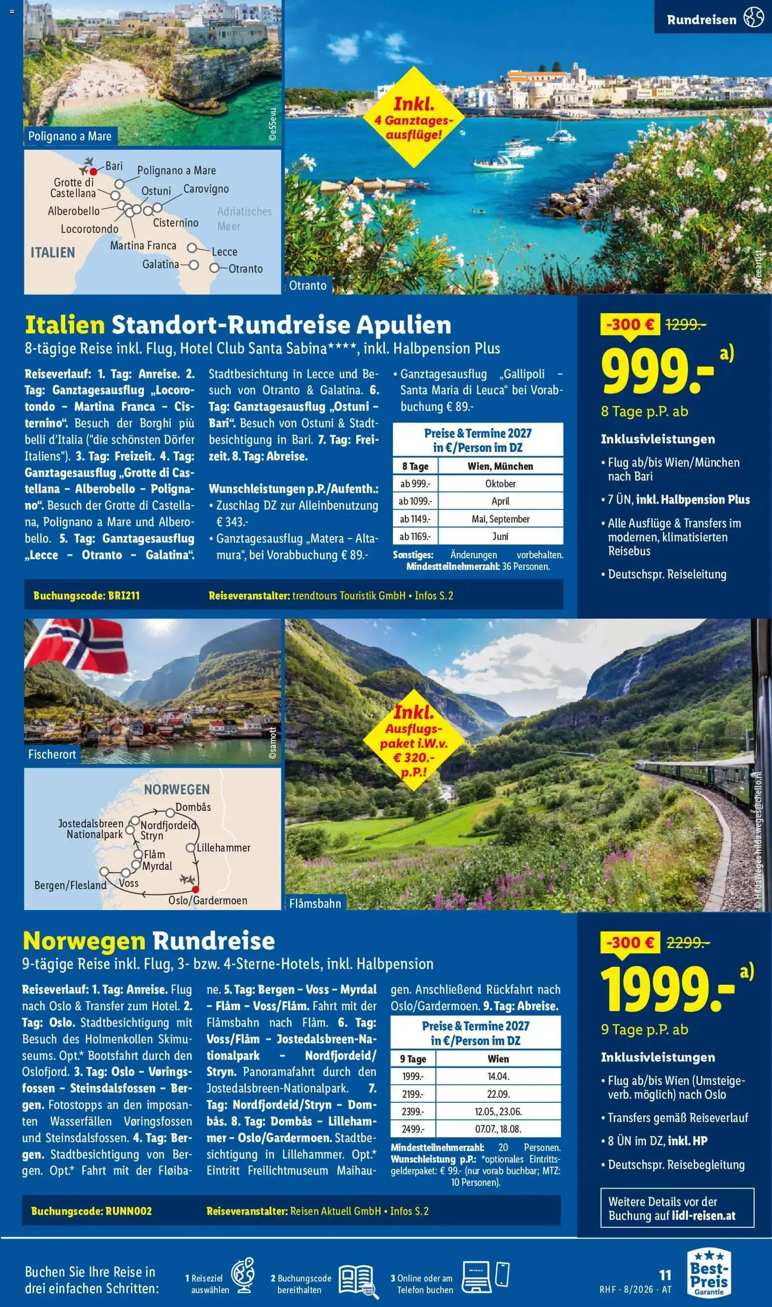Lidl Reisen - Traumurlaub & Winter-Special Disneyland von 29. Juli bis 31. August 2026 - Flugblätt seite  11