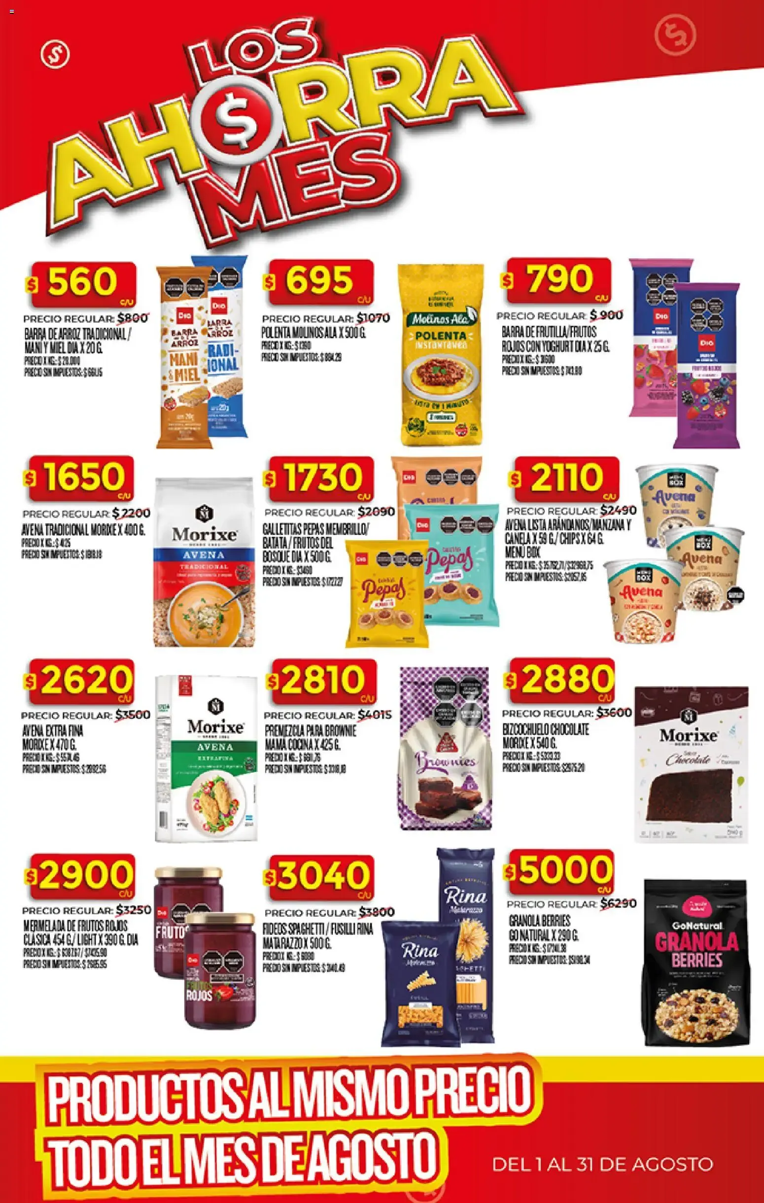 Ofertas de Los Ahorra Mes: Productos al mismo precio todo el mes de Agosto 3 de agosto al 31 de agosto 2026 - Página 4 del catálogo