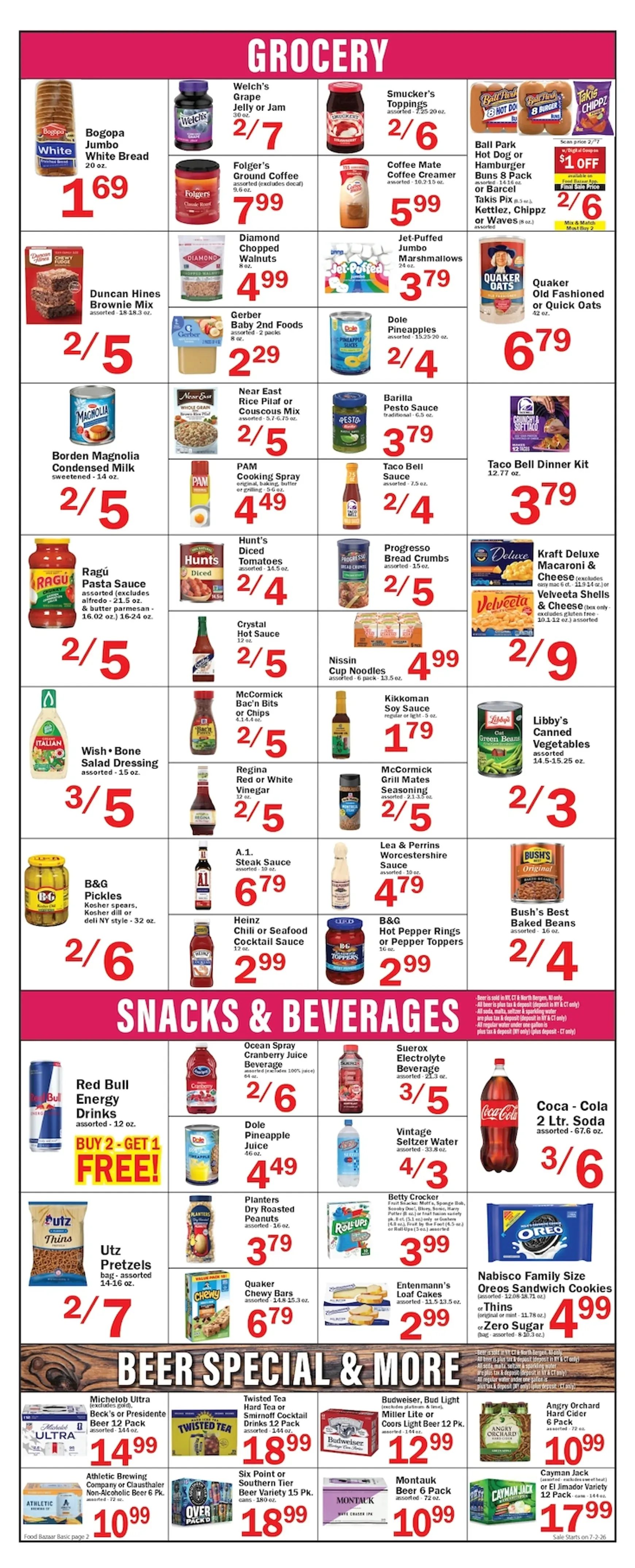 Weekly ad Current Food Bazaar leaflet valid from Thursday 07/02/2026 to Wednesday 07/08/2026 from July 2 to July 8 2026 - Page 2