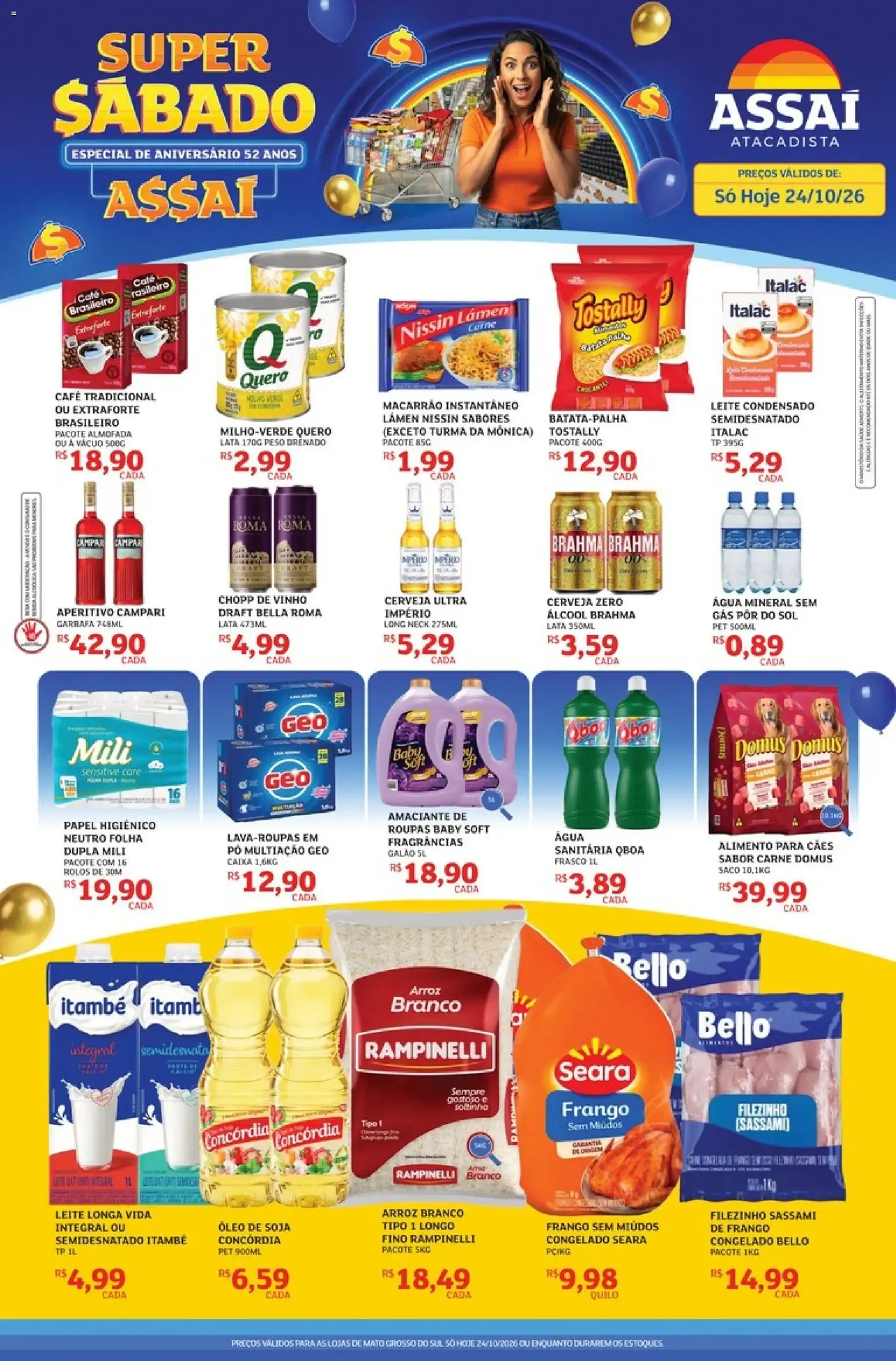 Encarte de Assaí Atacadista ofertas - MS de 24/10/2026 | Promoções Online 24 de outubro até 24 de outubro 2026 - Pagina 1